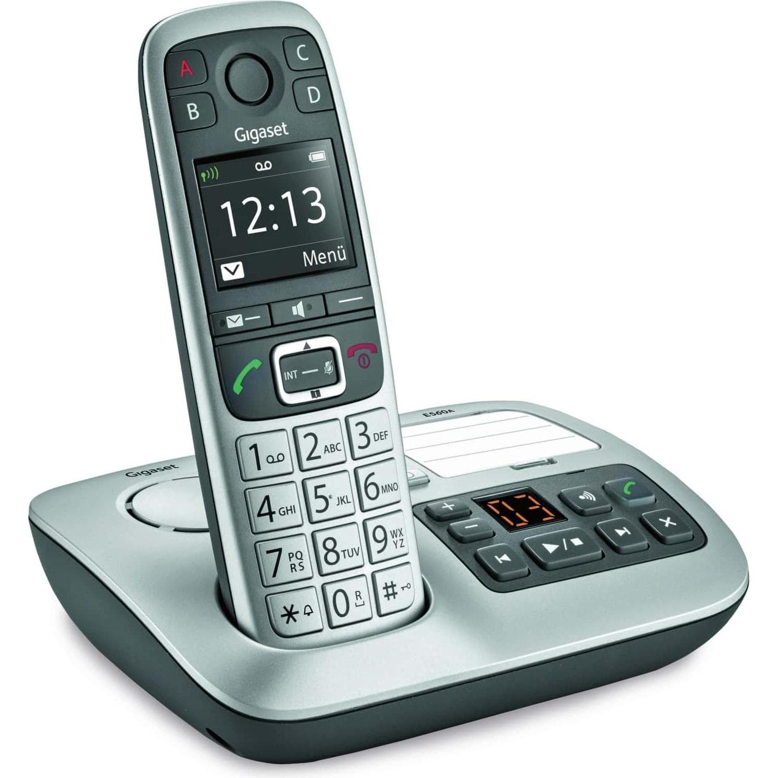 Gigaset E560A (versione DE), Telefono, Nero, Argento