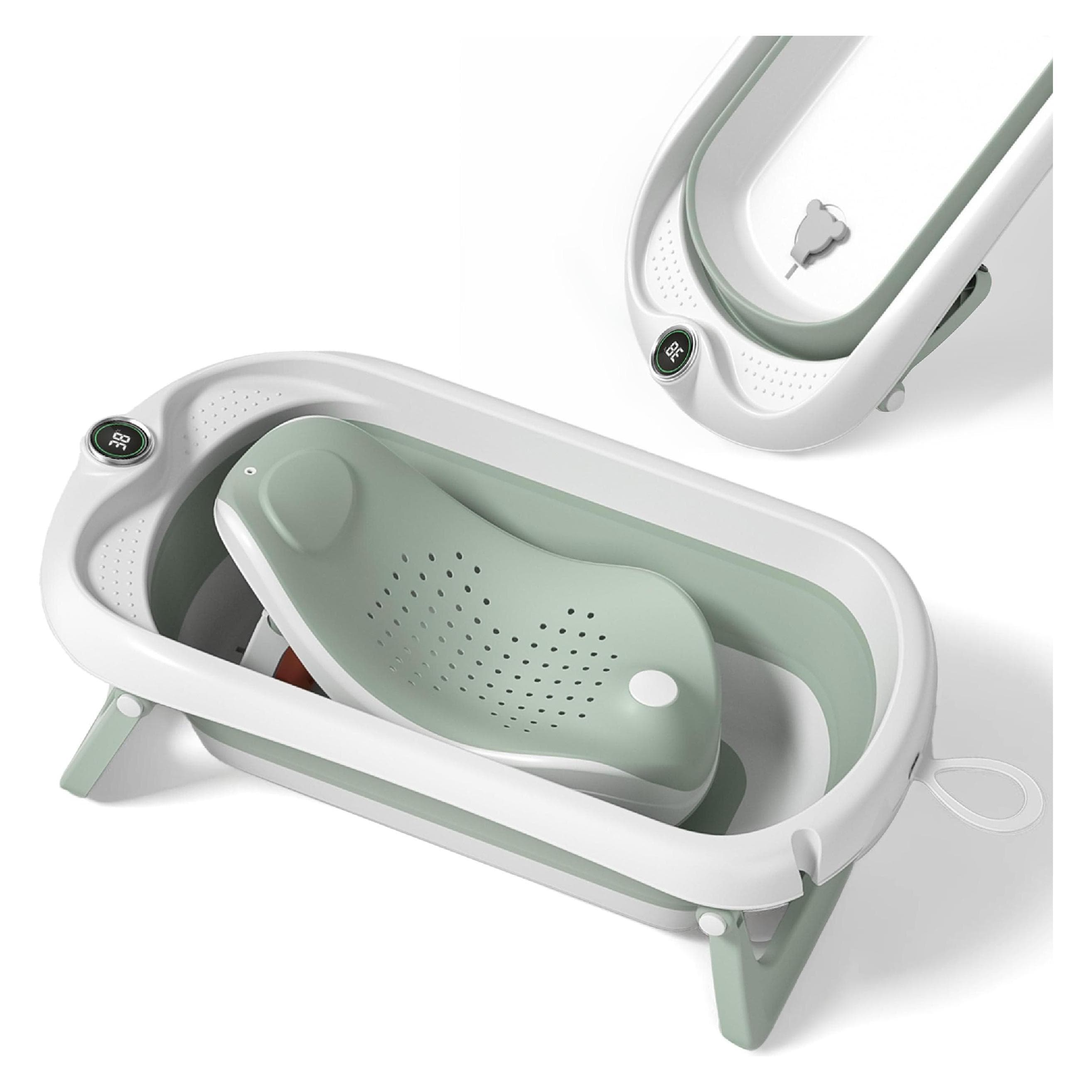 Superbe, Vaschetta bebè, Faltbare Baby-Badewanne mit Badethermometer