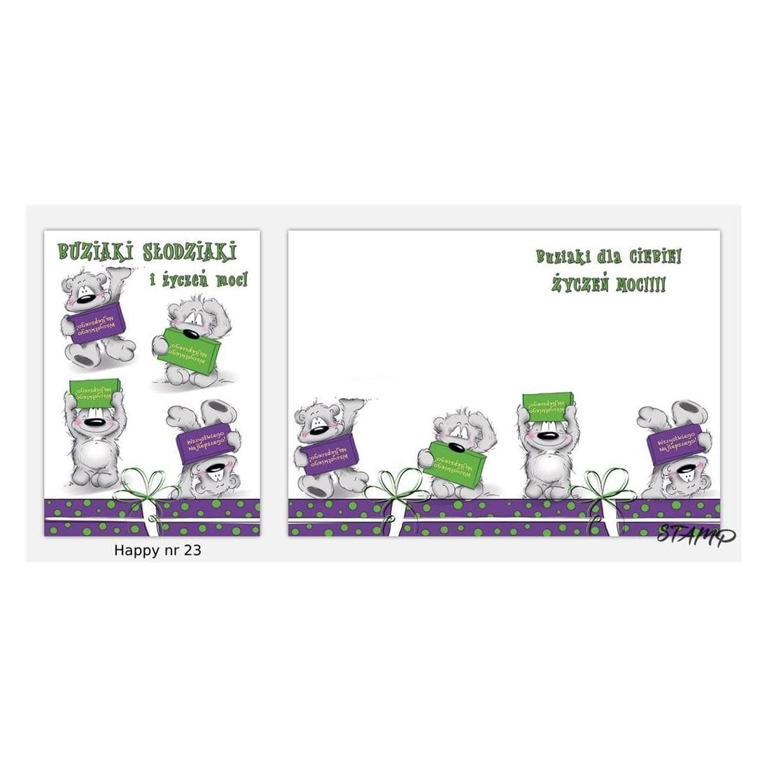 Stamp, Timbro, Biglietto B6 allegro + busta design n. 23