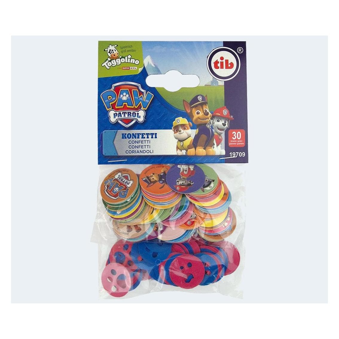 Tib Coriandoli decorativi di carta Paw Patrol 2,5 cm 2x15g/sacco (2 pz.)
