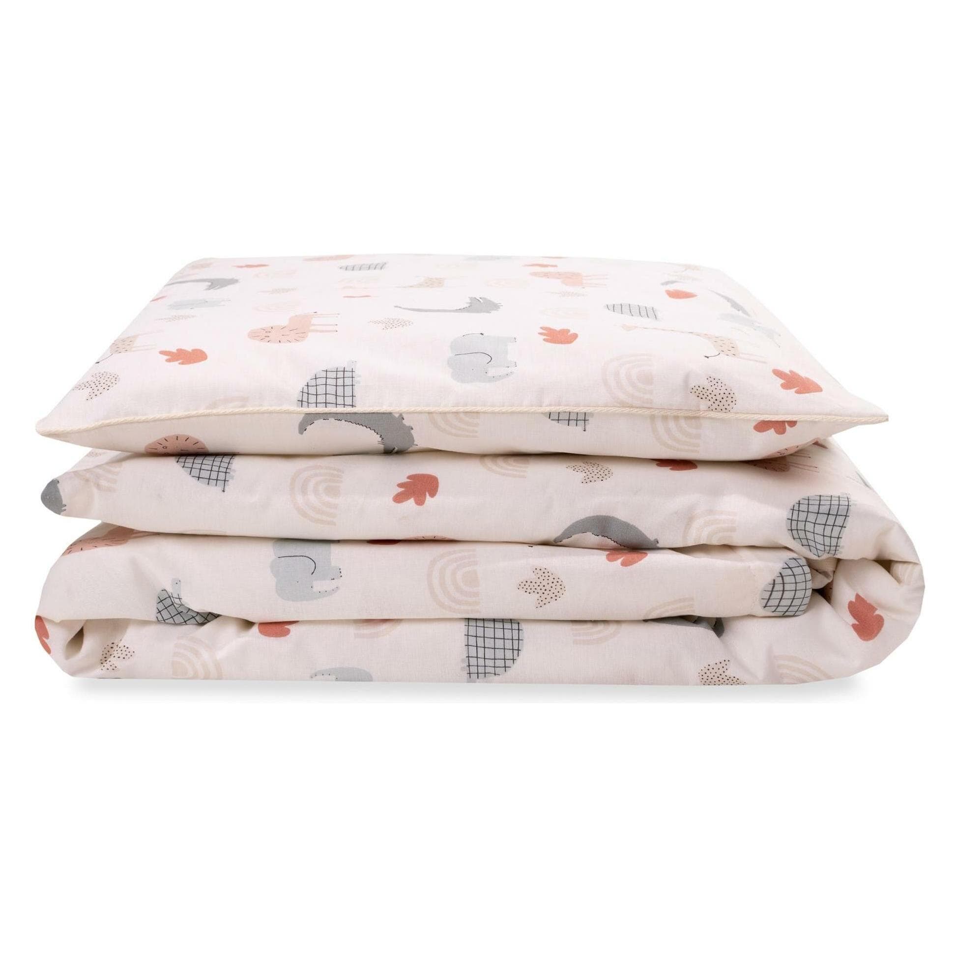 Julius Zöllner, Biancheria da letto bambini, Biancheria da letto per bambini Organic Wild Friends 100x135 cm + 40x60 cm (100 x 135 cm, 40 x 60 cm)