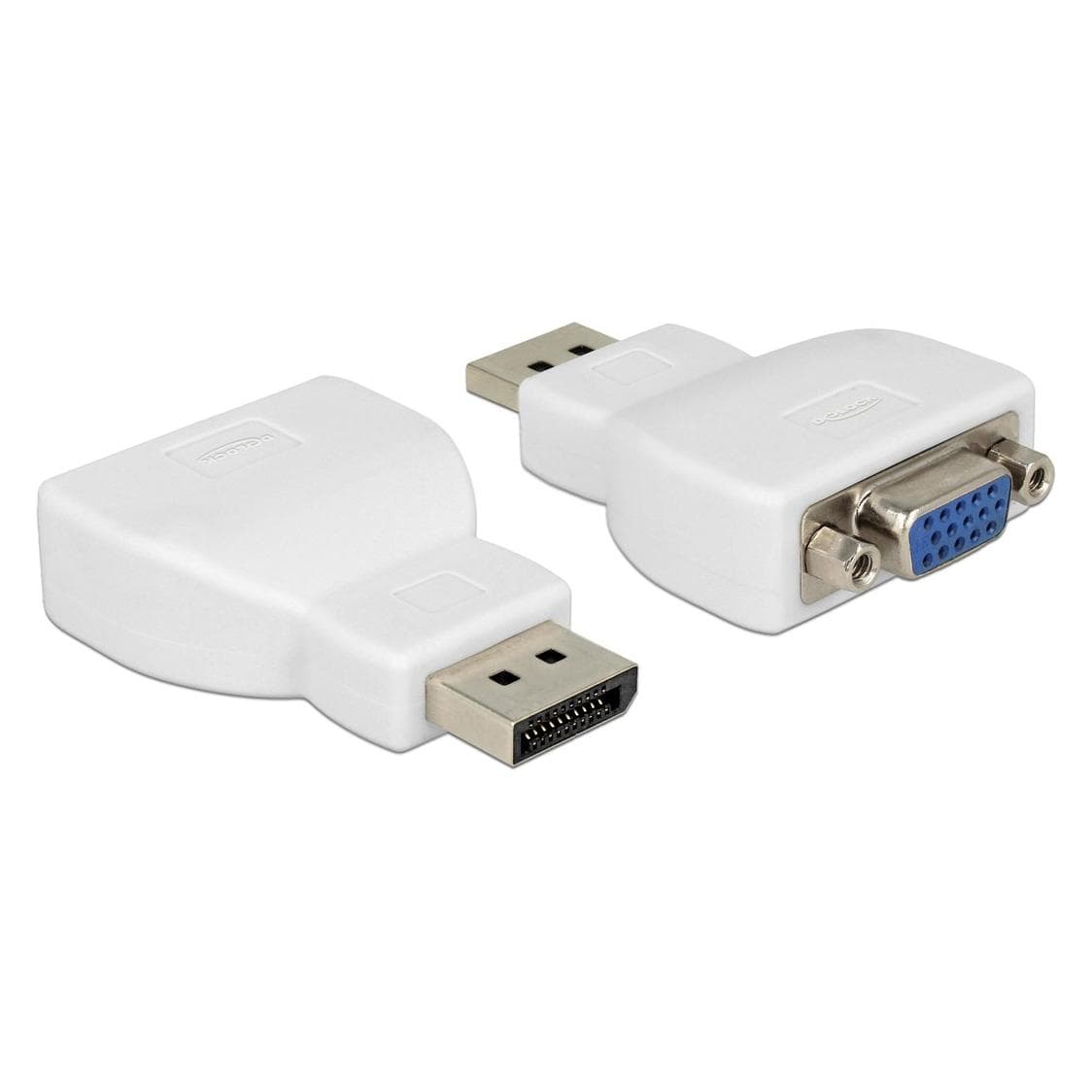 Delock Adattatore per monitor da DP1.1 a VGA (VGA, 6.12 cm), Adattatore dati + video, Bianco
