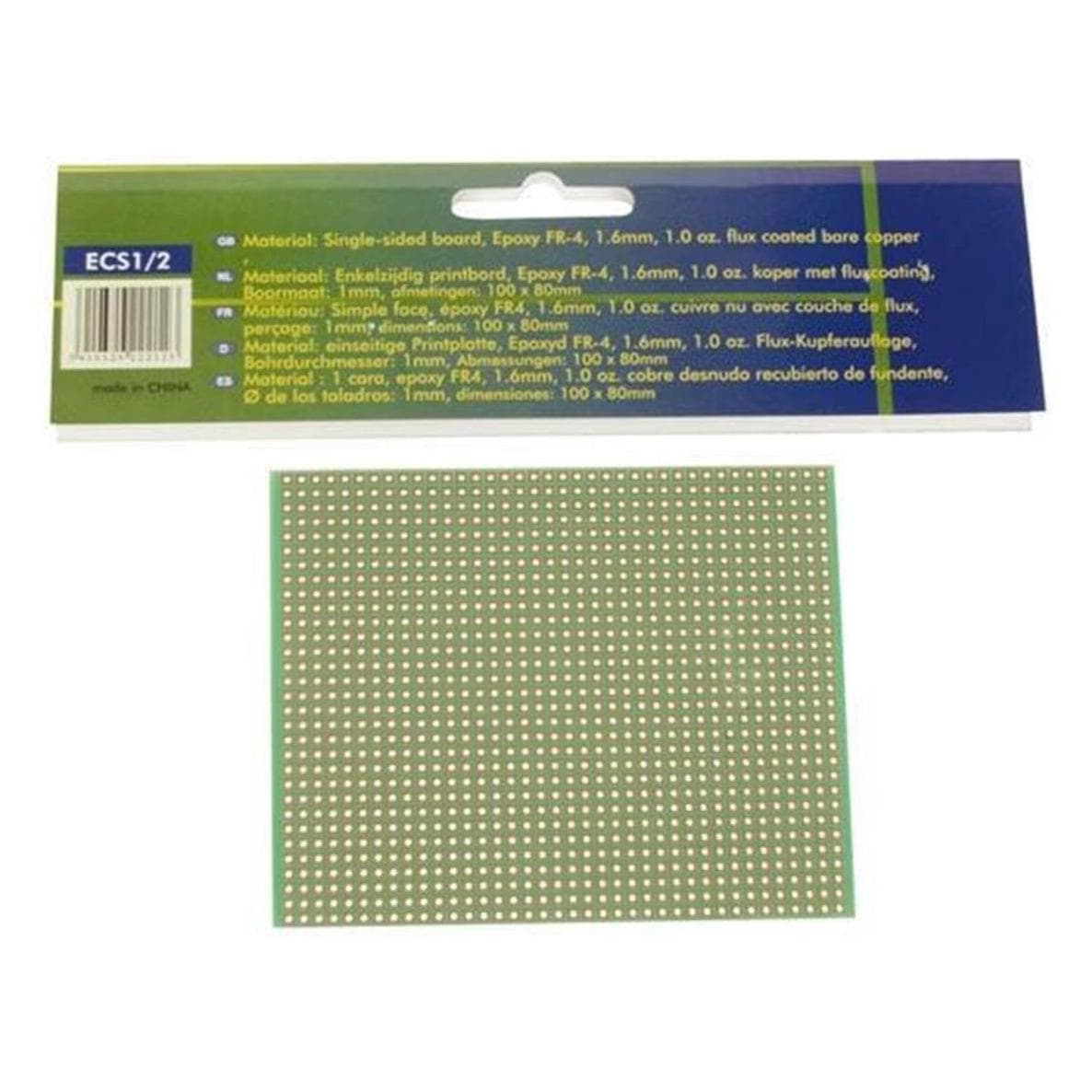 Velleman Scheda ECS1/2 Euro Pad a saldare (Breadboard), Accessori di elettronica + Alloggiamento, Multicolore