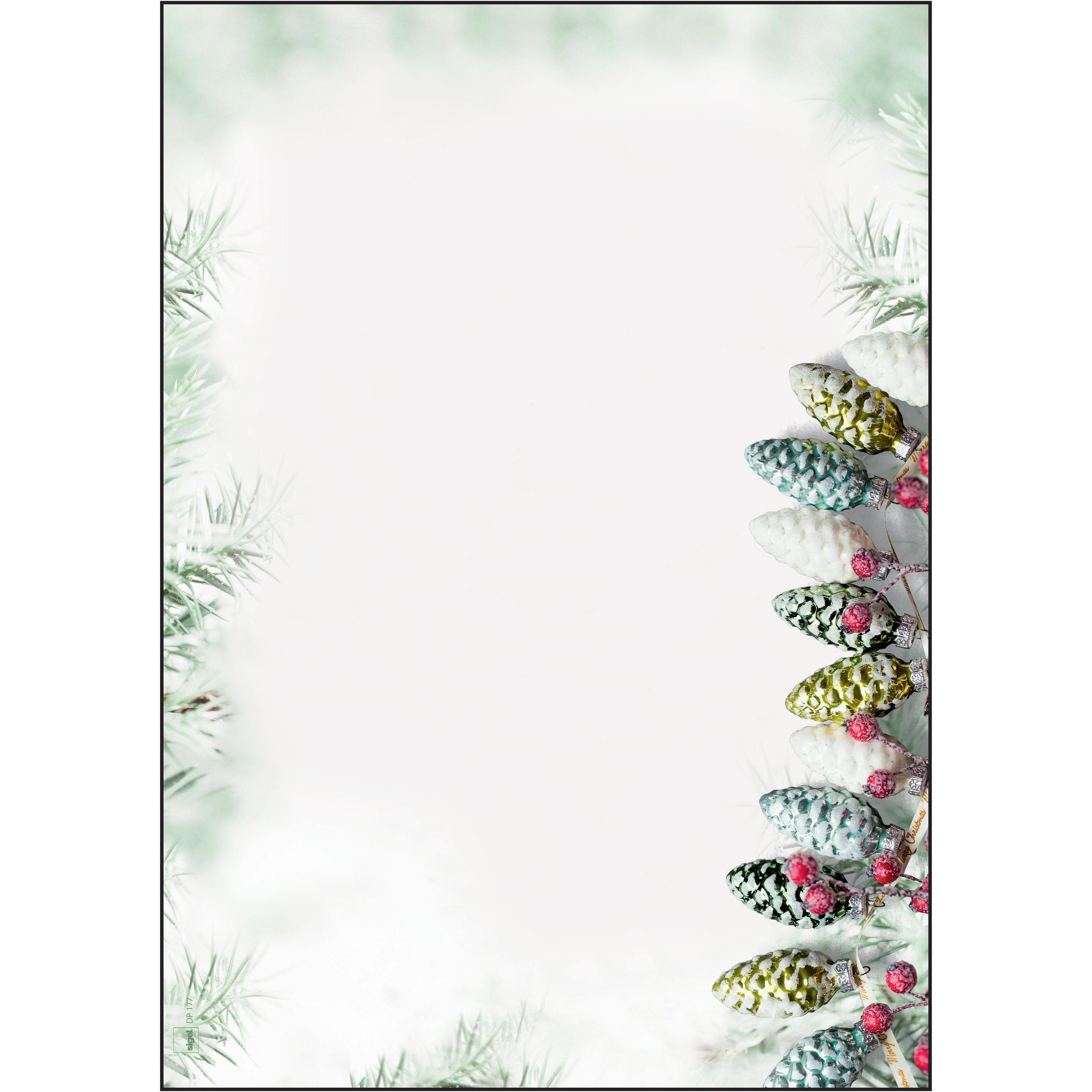 Sigel, Carta, W'Design carta Christm.Garl.A4 (A4, 100 lamelle, 90 g/m²)