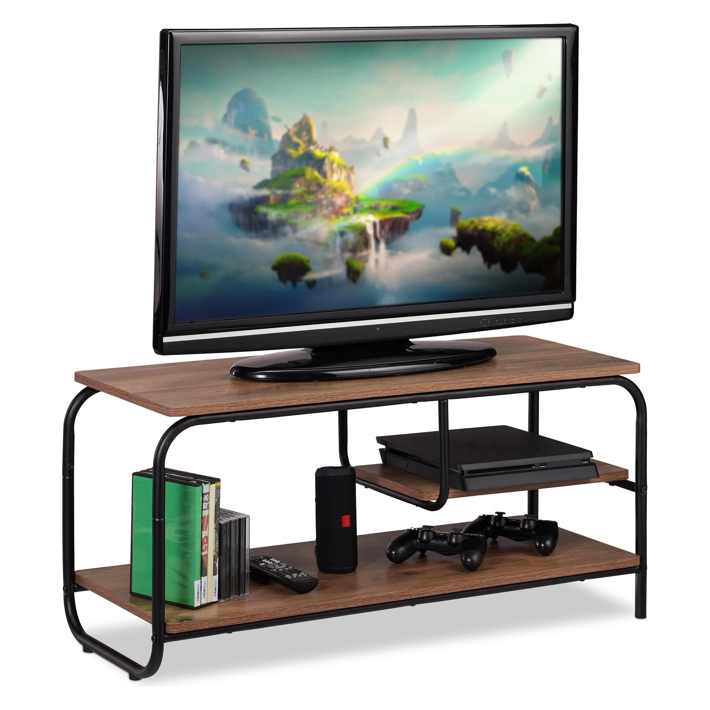 Relaxdays, Mobile TV, Mobile TV tavolino per la televisione (90 x 35 x 43 cm)