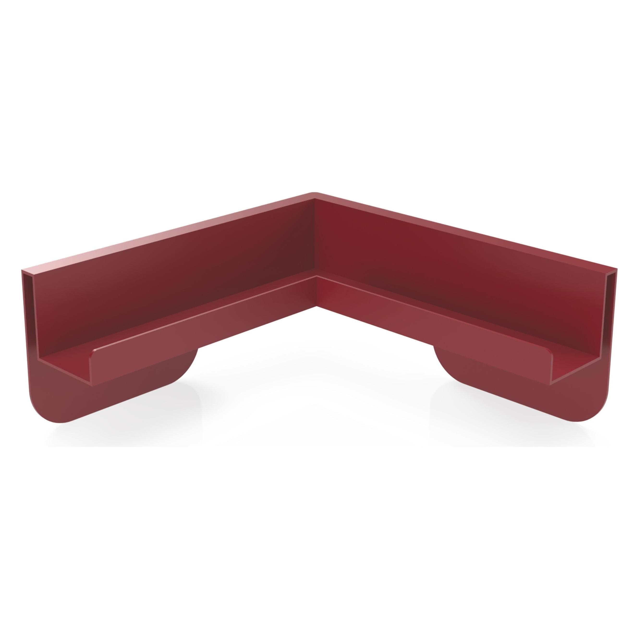 Magnetoplan, Accessori per presentazioni, MAGNETOP. Vassoio d'angolo Infinity Wall 114663003 rosso rubino 42x42x8.5cm