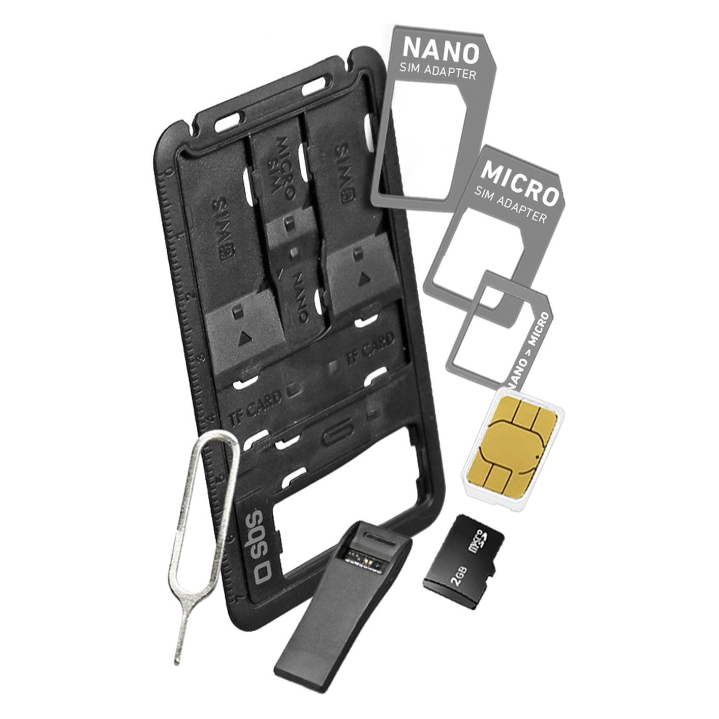 SBS Set di adattatori per schede SIM / TF, Accessori per smartphone