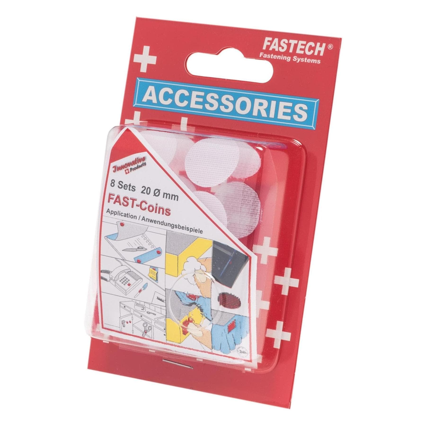 Fastech, Nastro in velcro, 8 SET 20 MM FAST-COINS (20 mm)