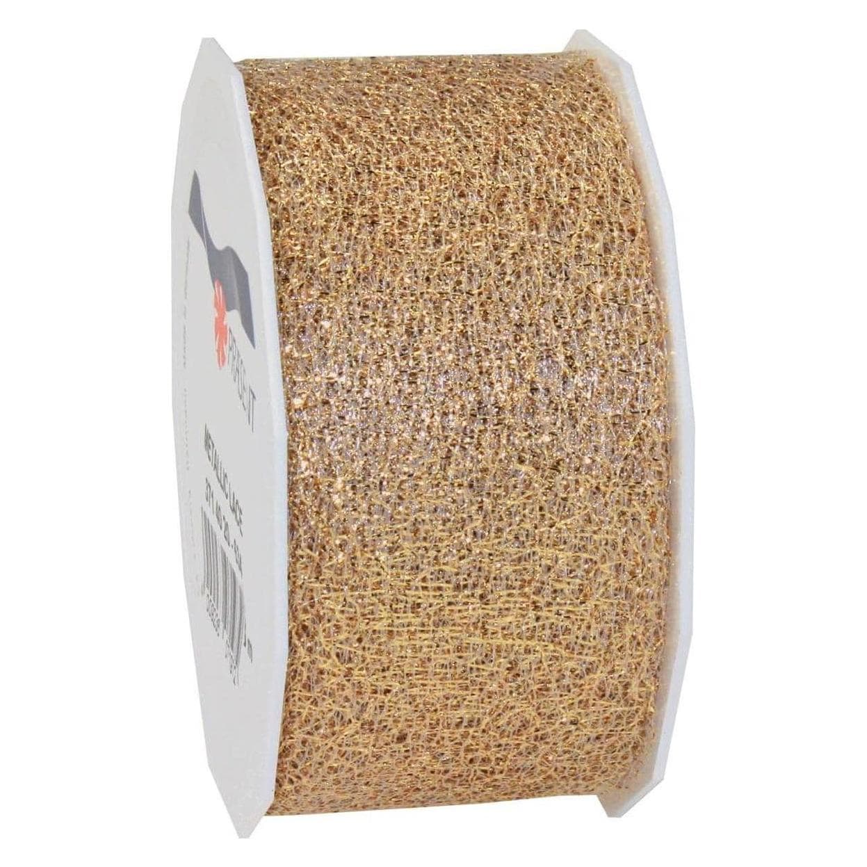 Pattberg, Confezione regalo, Nastro di pizzo metallico 4 cm x 20 m, Oro (1x)