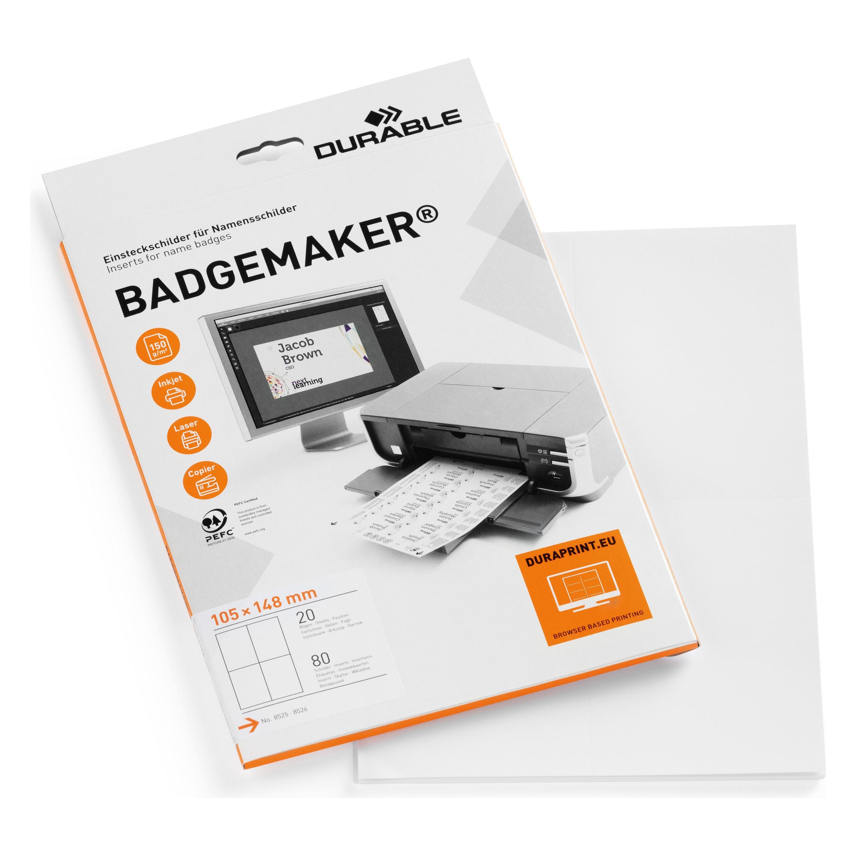 Durable, Pannello informativo, Badgemaker inserisce etichette per cartellini