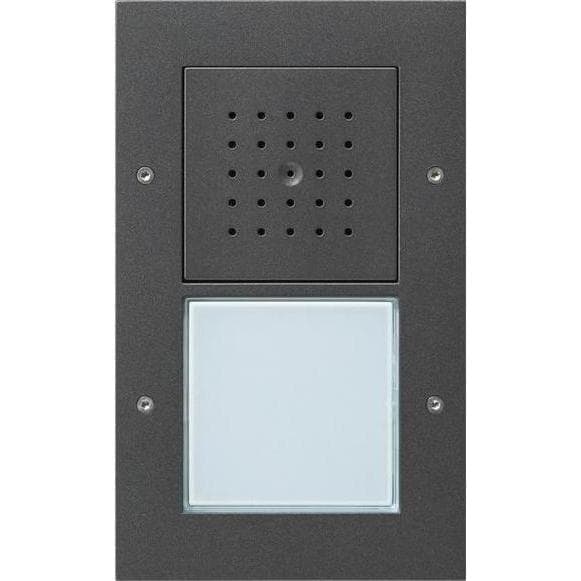 Gira, Campanello + Citofono, Posto esterno piatto 1f Türko antracite (Cablato)