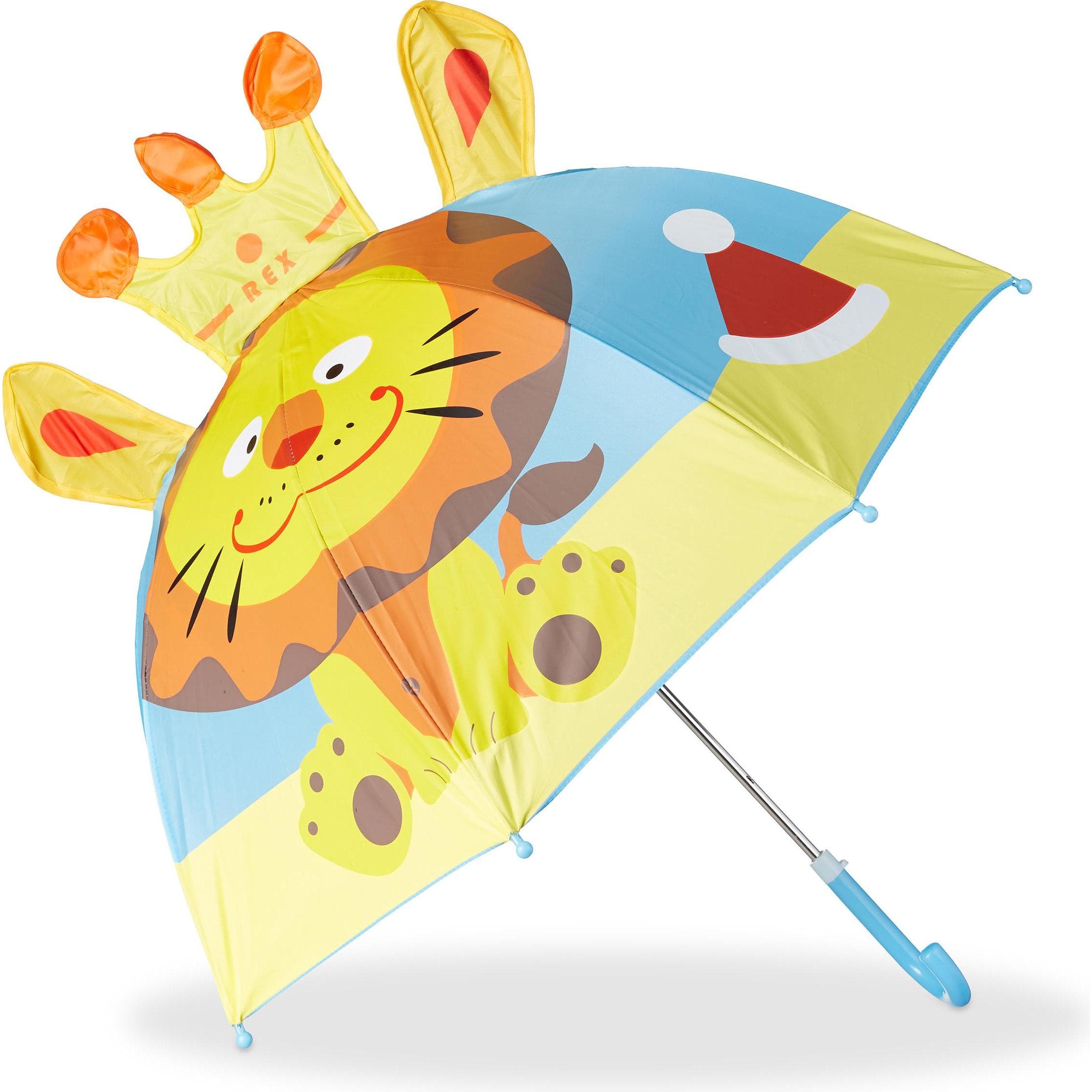 Relaxdays, Unisex, Ombrello, Ombrello per bambini colorato, Blu