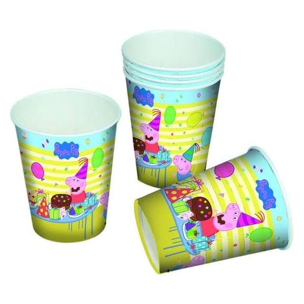 Tib, Stoviglie monouso, Tazze Party Peppa Pig Arcobaleno