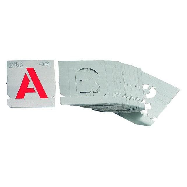 Walkron, Accessori per la pittura, Stencil in zinco lettere A-Z 26 pezzi 50mm