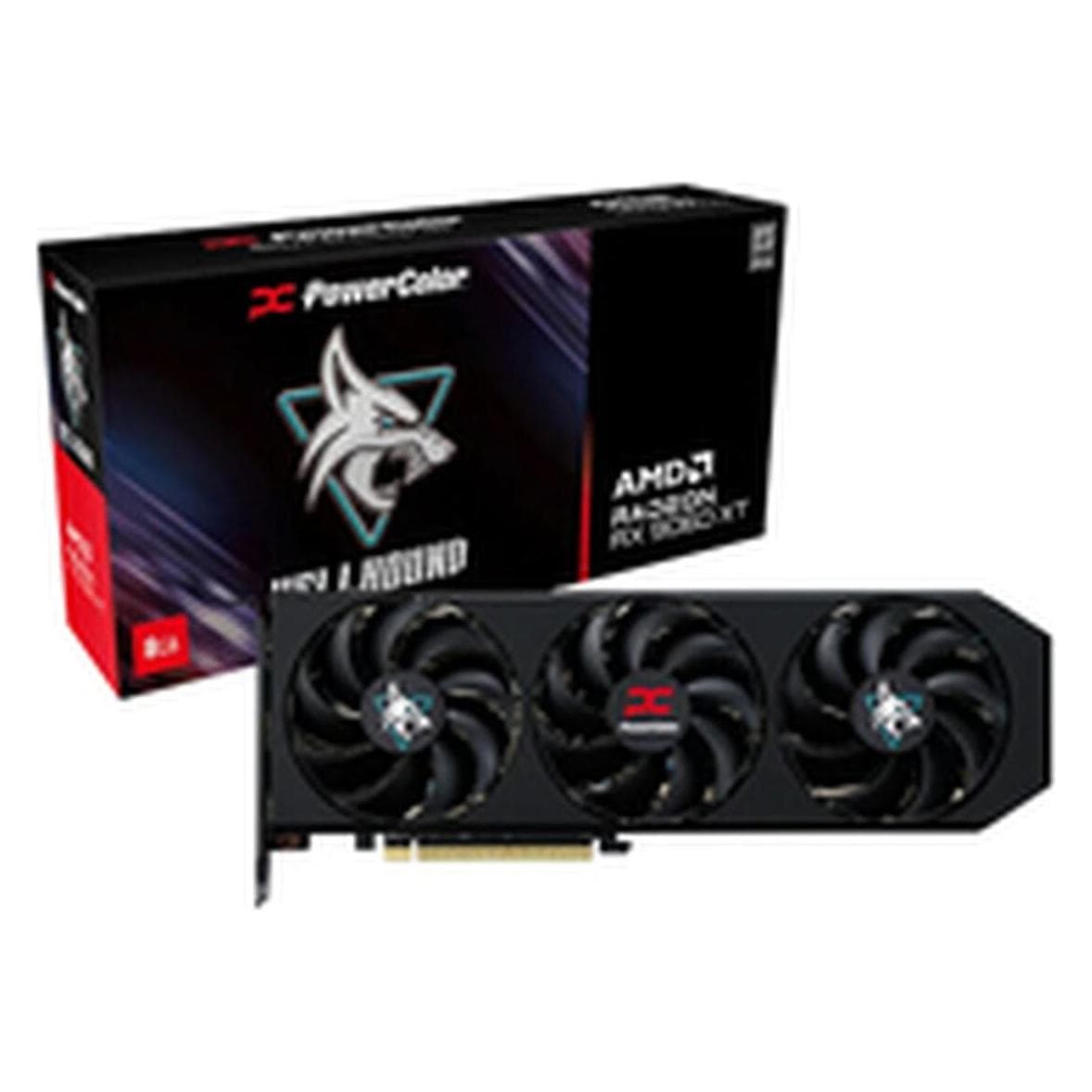 Powercolor Hellhound Radeon RX 9060 XT (8 GB, GDDR6), Scheda grafica, Nero