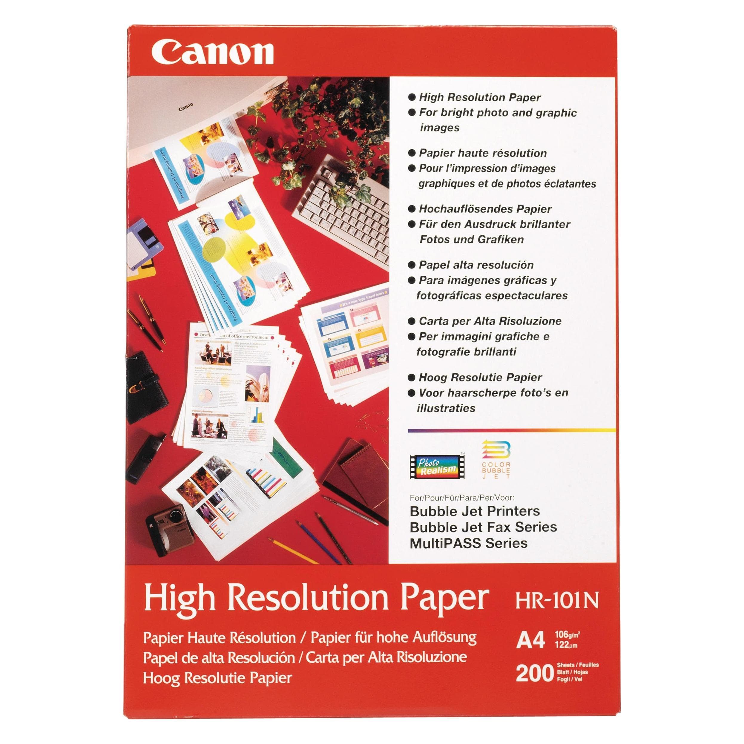 Canon Hr-101n (105 g/m², A4, 50 pz.), Carta fotografica, Bianco