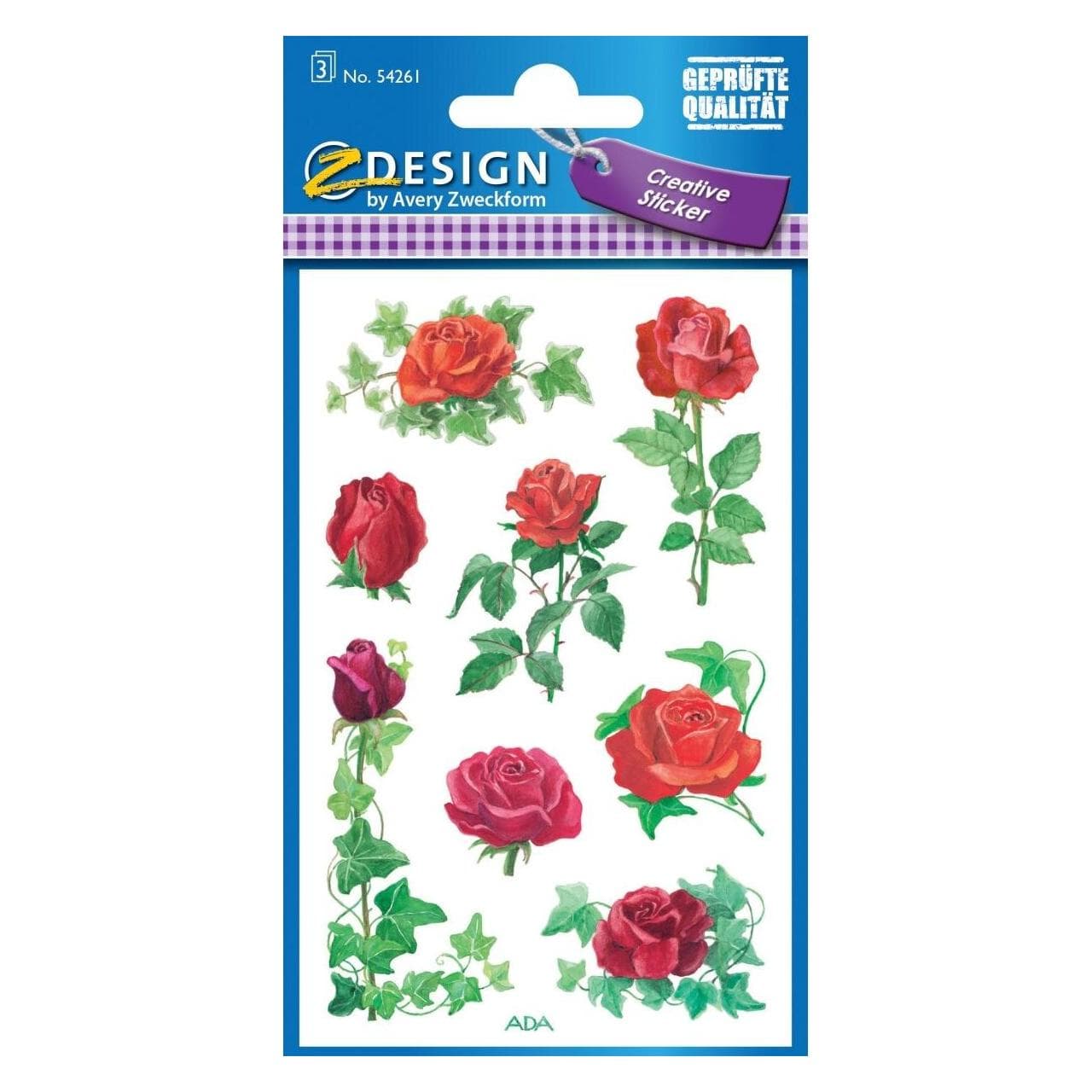 Z-Design, Sticker, Adesivo Rosen Efeu (24 Adesivo)