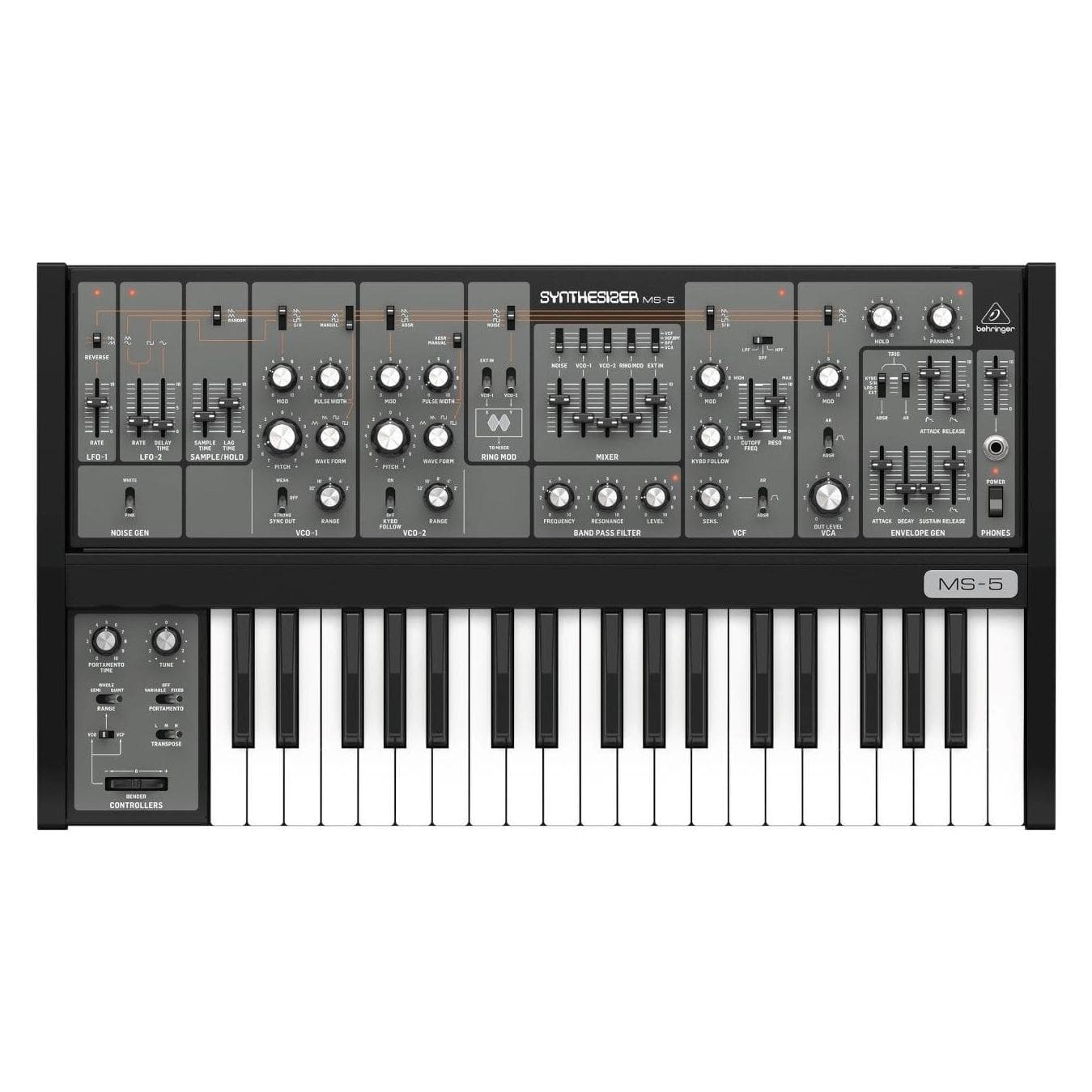 Behringer MS-5 Syntezator analogico, Sintetizzatore, Grigio, Bianco, Nero