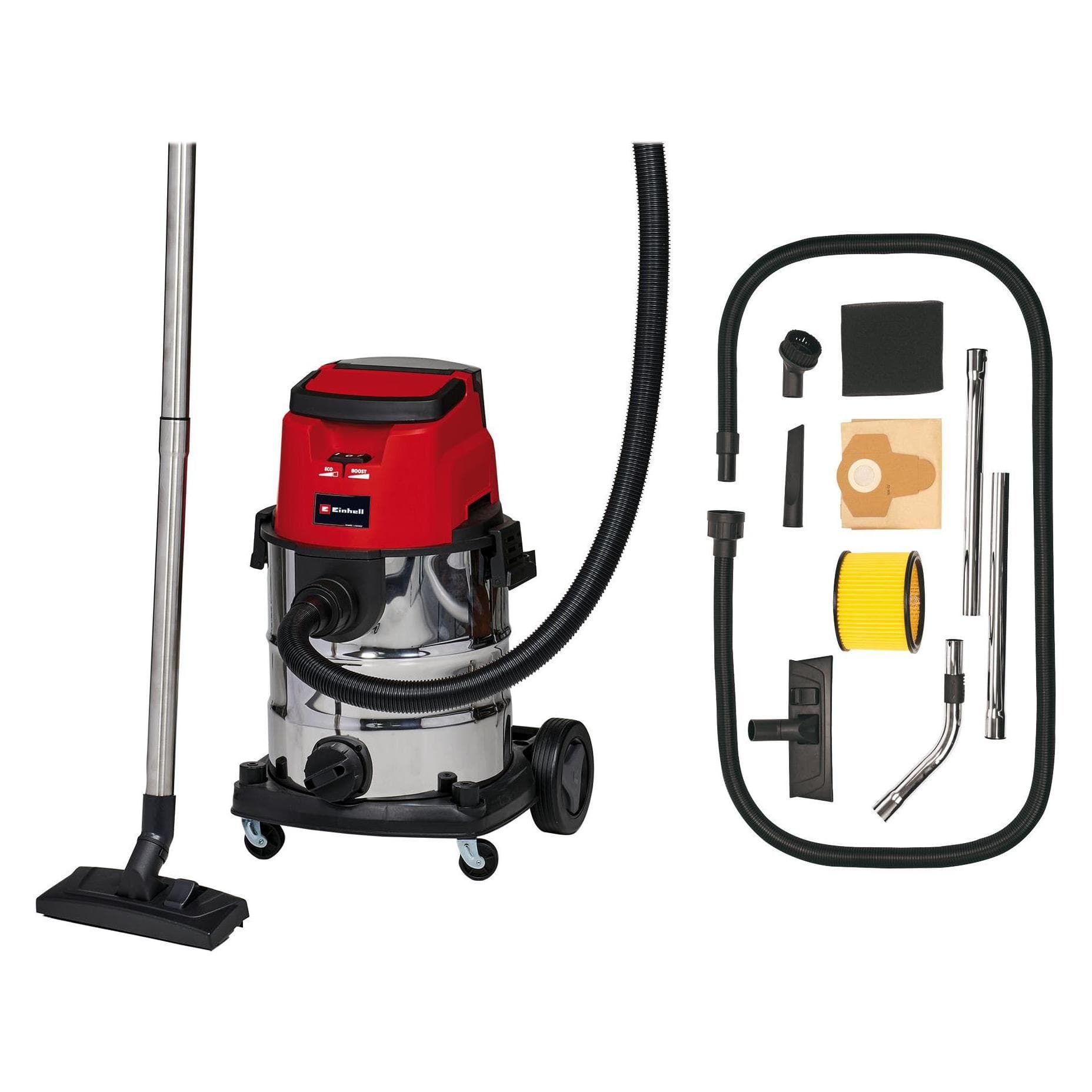 Einhell, Aspiratore industriale, TE-VC 36/25 Li S (Aspirapolvere a umido e a secco)