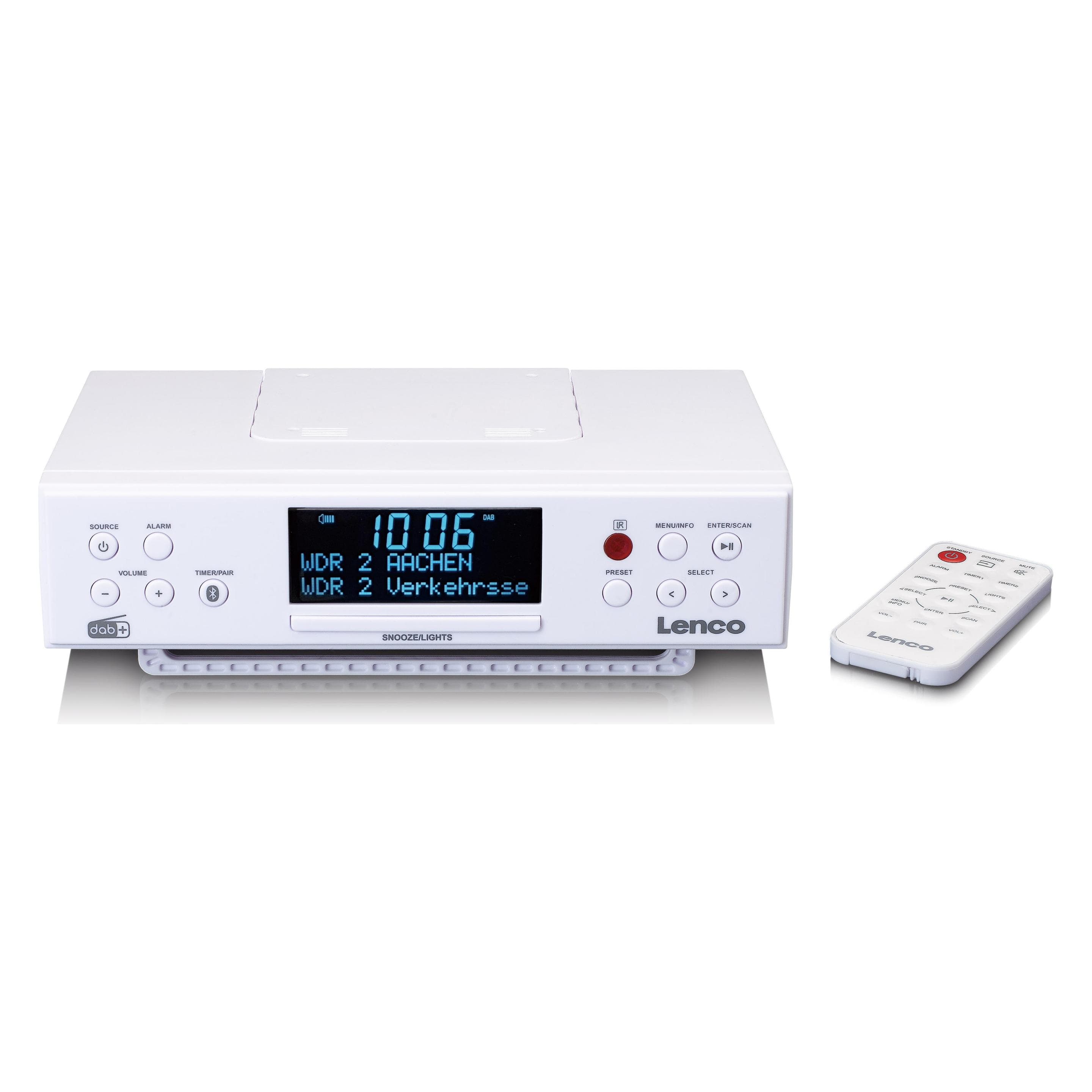 Lenco KCR-190 (DAB, FM, Bluetooth), Radio, Bianco