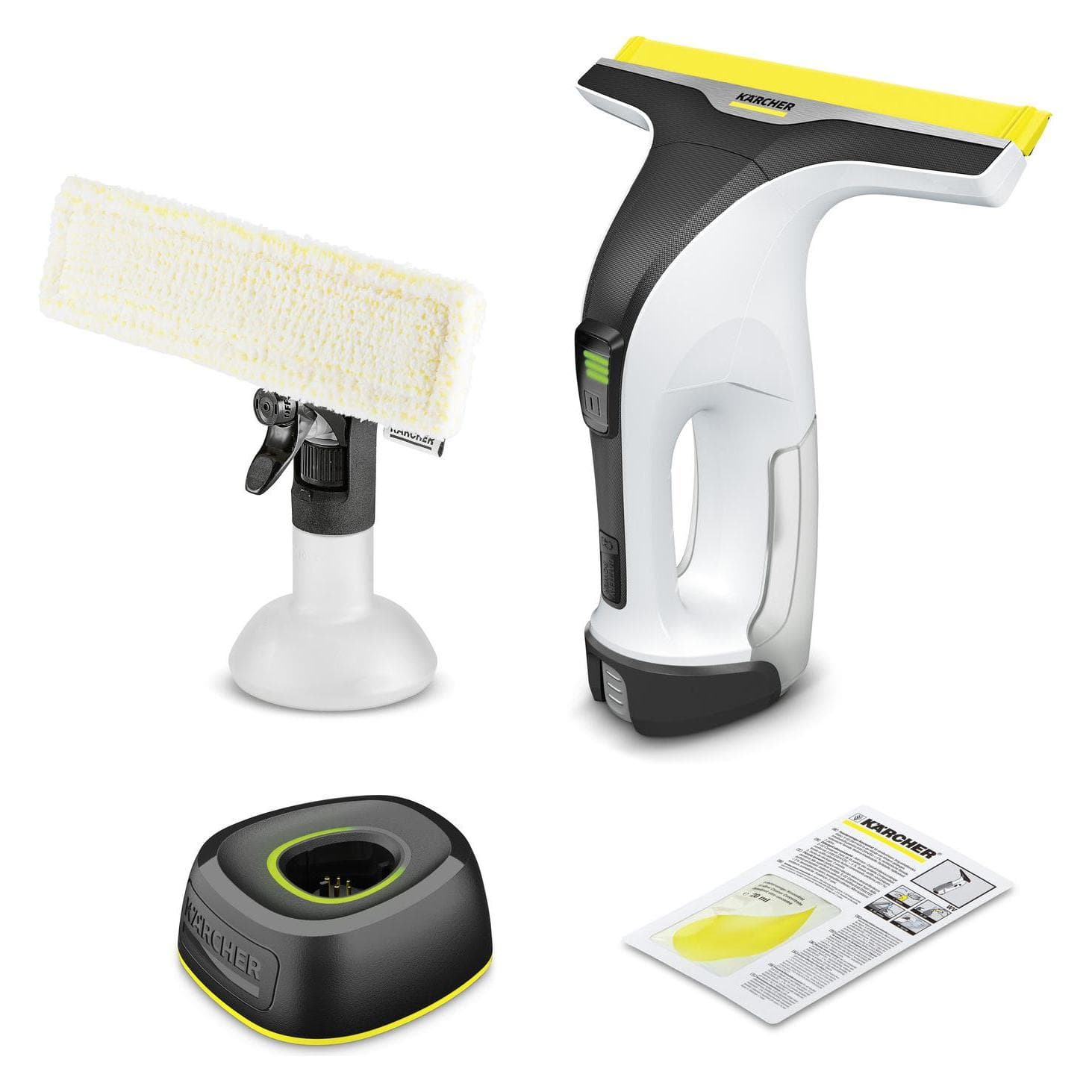 Kärcher WV 4-4, Lavavetri a batteria, Bianco, Nero, Giallo