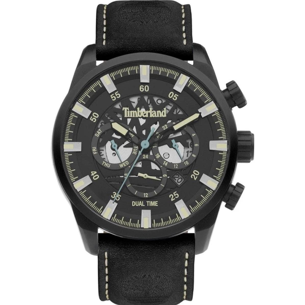 Timberland, Orologio da polso, Henniker III, Nero, (Orologio da polso analogico, 46 mm)