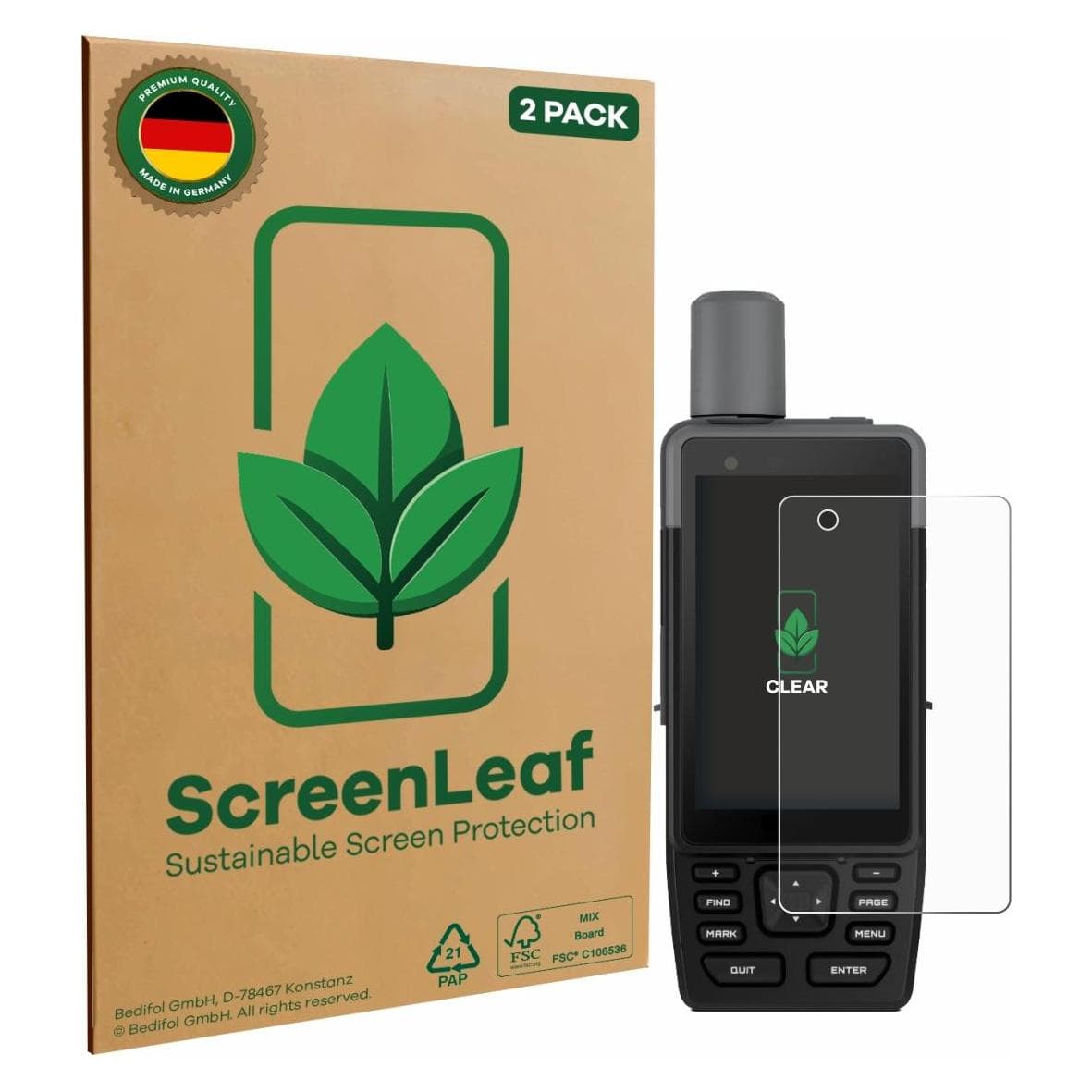 ScreenLeaf Pellicola protettiva, Proteggi Schermo Sostenibili, Clear, Antigraffio, Pellicola protettiva del dispositivo