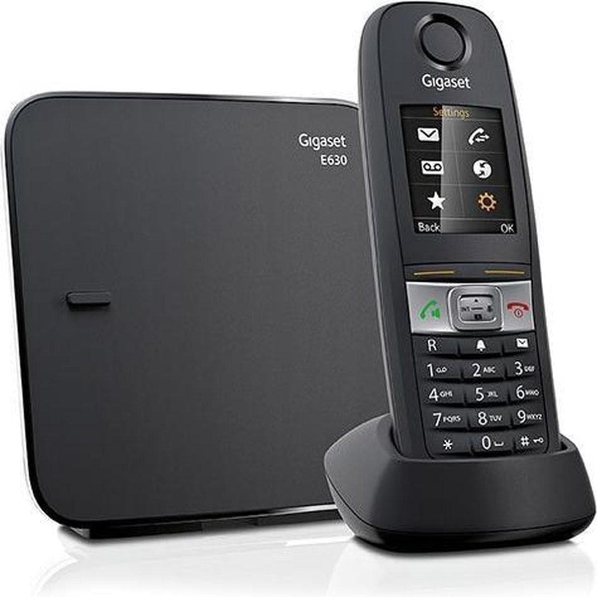 Gigaset E630, Telefono, Nero