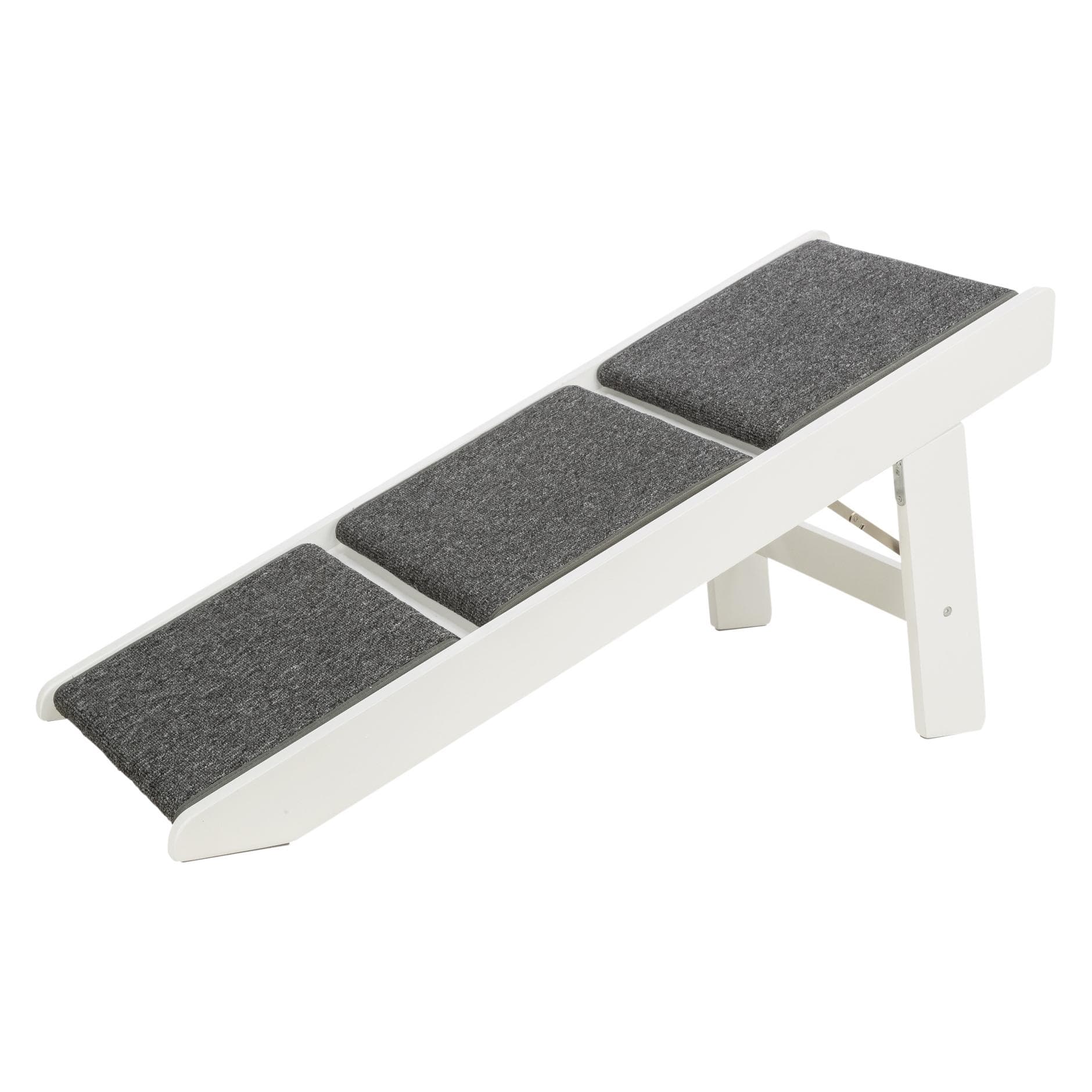 Trixie Rampa con gradini pieghevoli, 44 x 46 x 106 cm (44 cm, Bianco e grigio), Albero tiragraffi per gatti