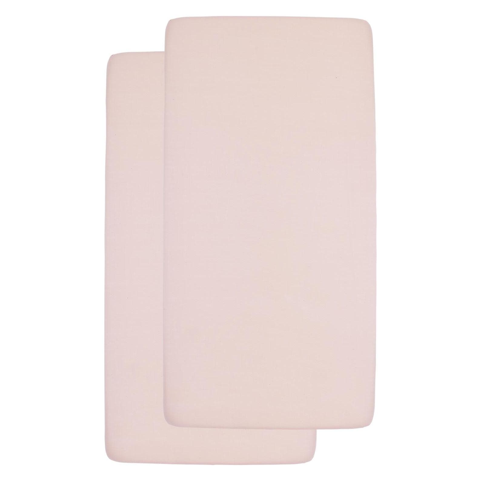 Meyco, Lenzuola lettino, lenzuolo matrimoniale in jersey 2 pezzi 70x140/150 morbido rosa (140 x 70 cm)