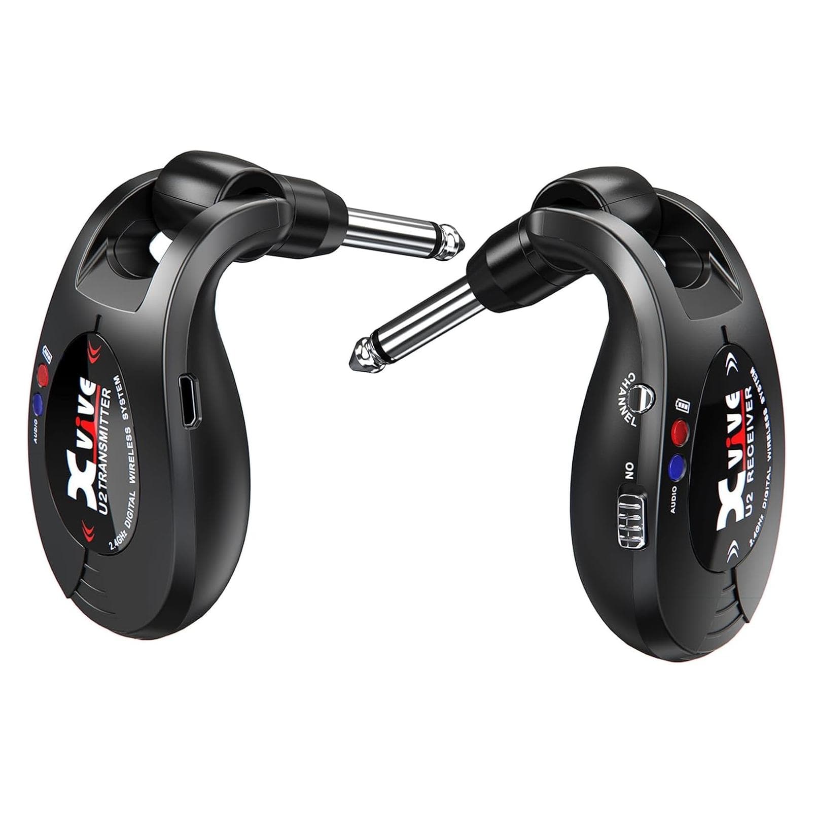 Xvive U2 Black draadloos gitaarsysteem (Sistema wireless), Accessori per strumenti, Nero