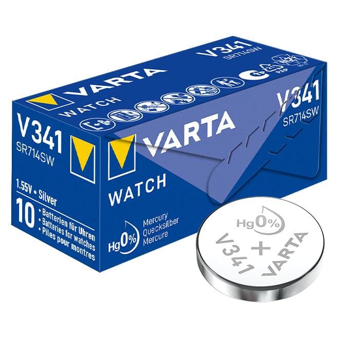 Varta Cella a bottone V341, 1.55V, 10pcs. (1 pz., SR714SW, 11 mAh), Batterie + pile