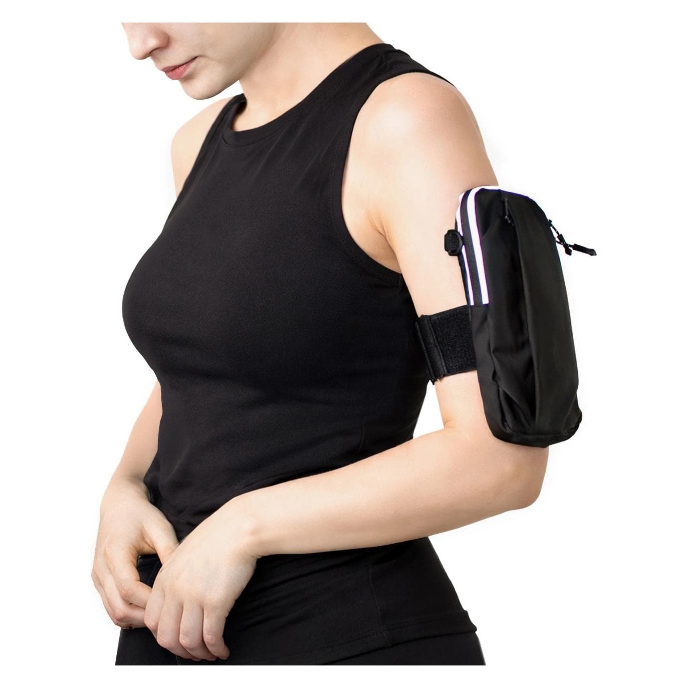 Wozinsky WSDB-B Armband-Handytasche zum Laufen – schwarz, Fascia da braccio per smartphone, Nero
