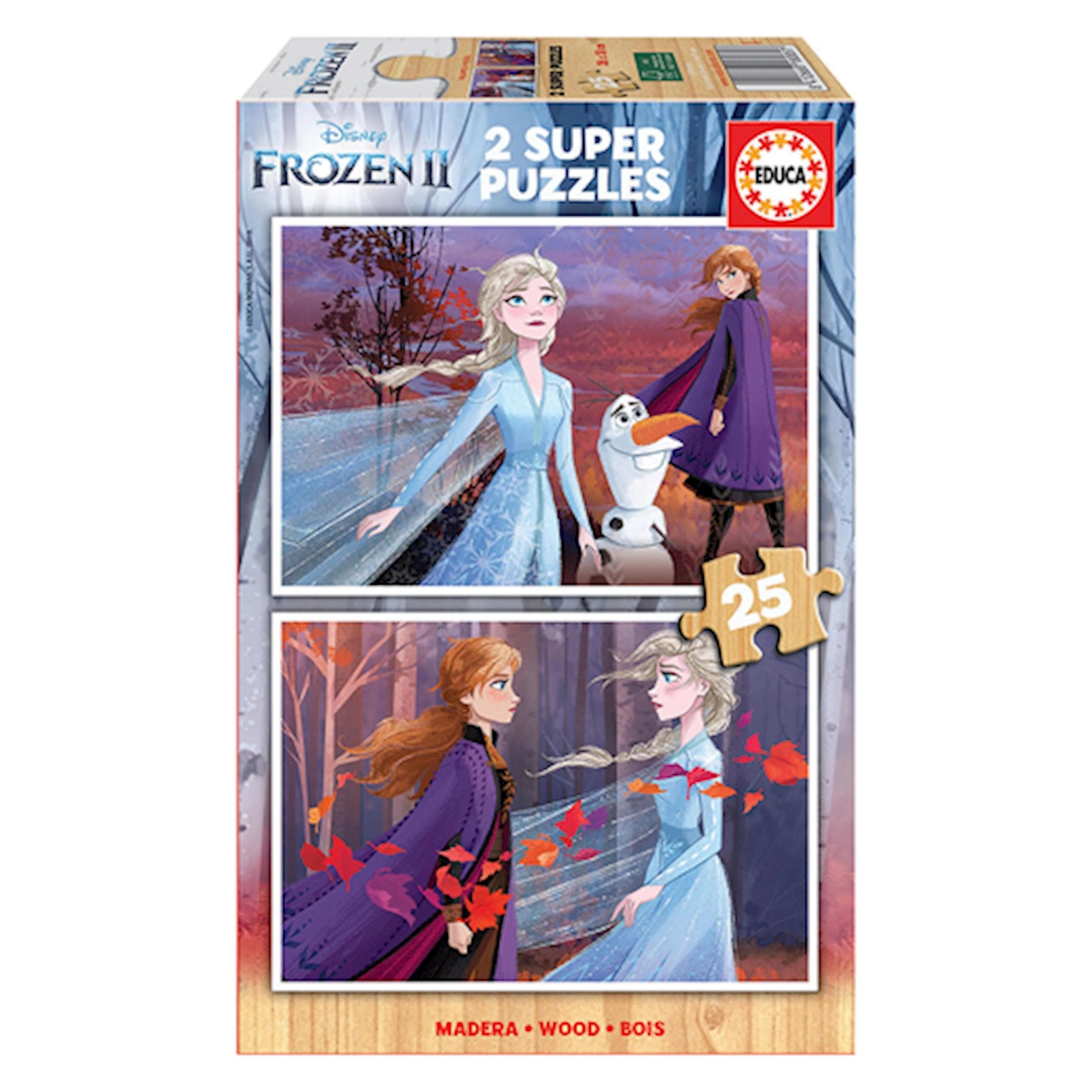 Educa Puzzle di legno Frozen 2 2x25 pezzi (25 pezzi)