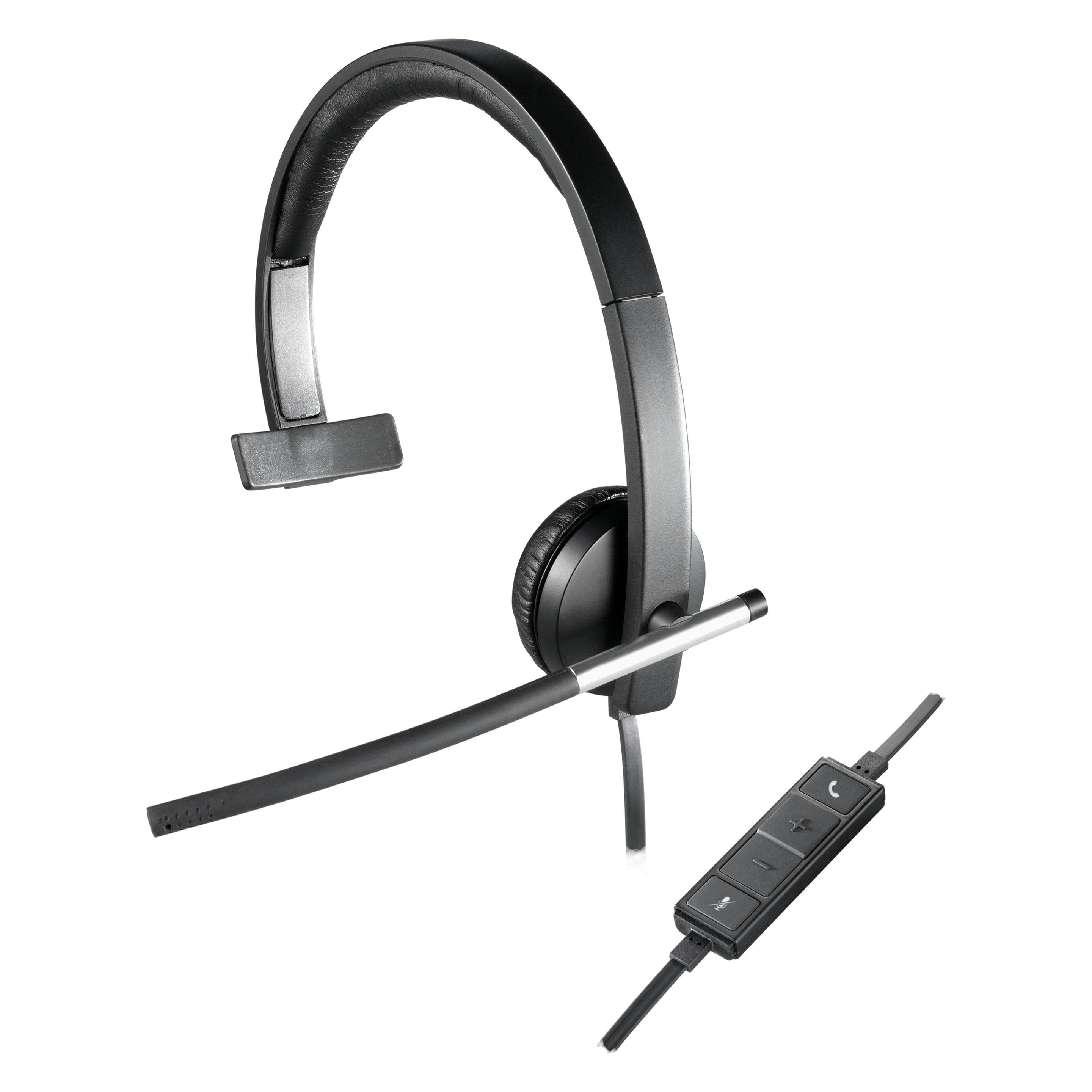 Logitech H650e (Cablato, USB-A, Skype), Cuffie da ufficio, Nero