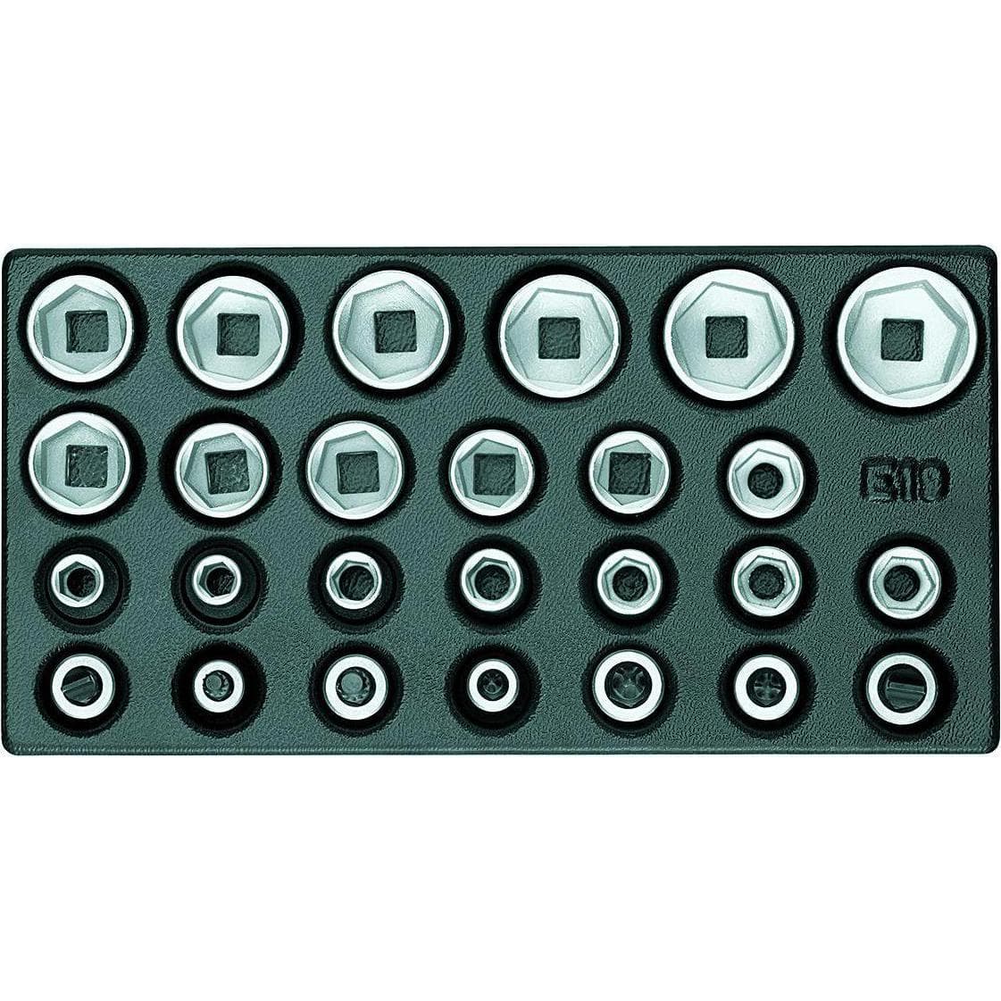 Gedore, Chiave a bussola + esagonale, 1500 ES-19 IS Set di bussole da 1/2" in modulo 1/3 ES