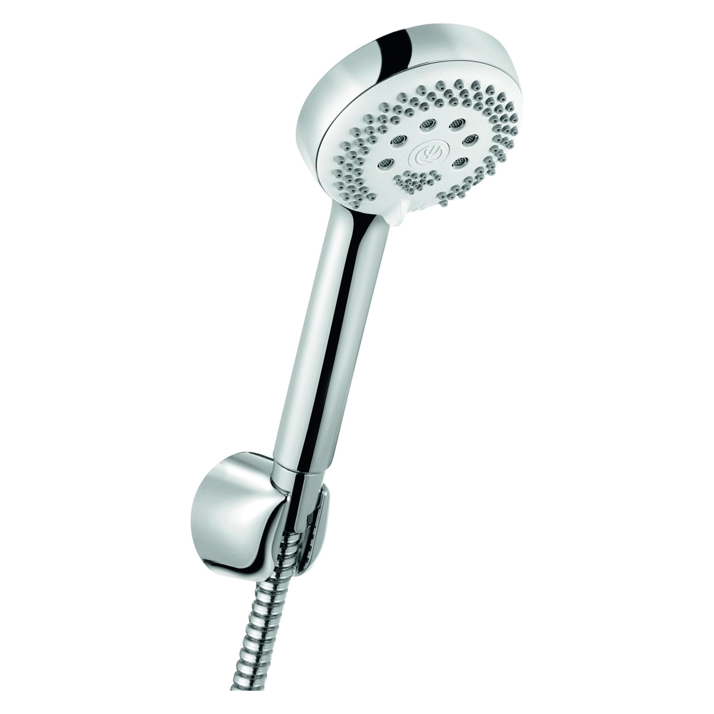 Kludi, Soffione doccia, Logo set doccia 3S con tubo flessibile cromo (3 Tipi di raggi, 14 l/min)