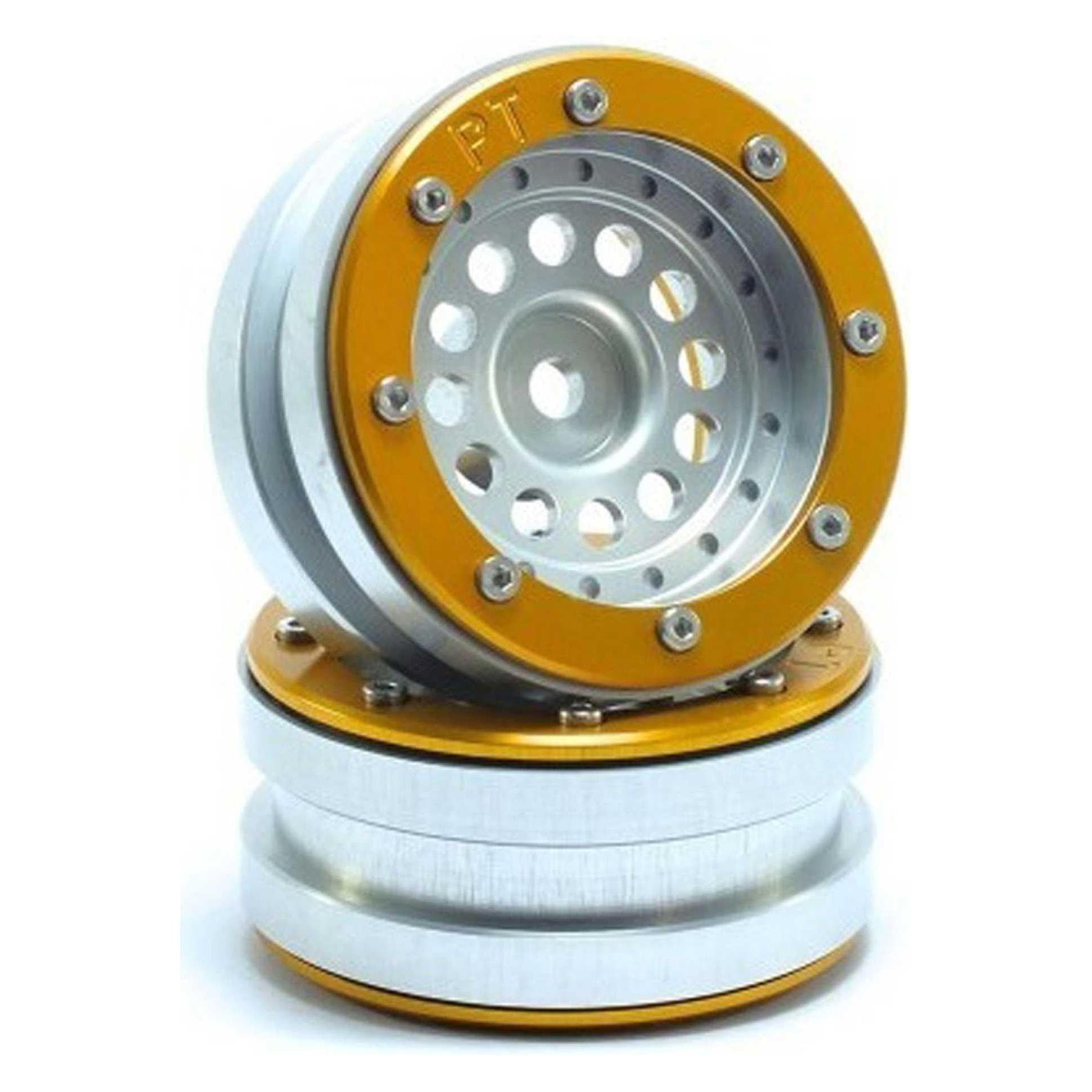Metsafil ruote beadlock pt-bullet argento/oro 1.9 (2 pezzi)