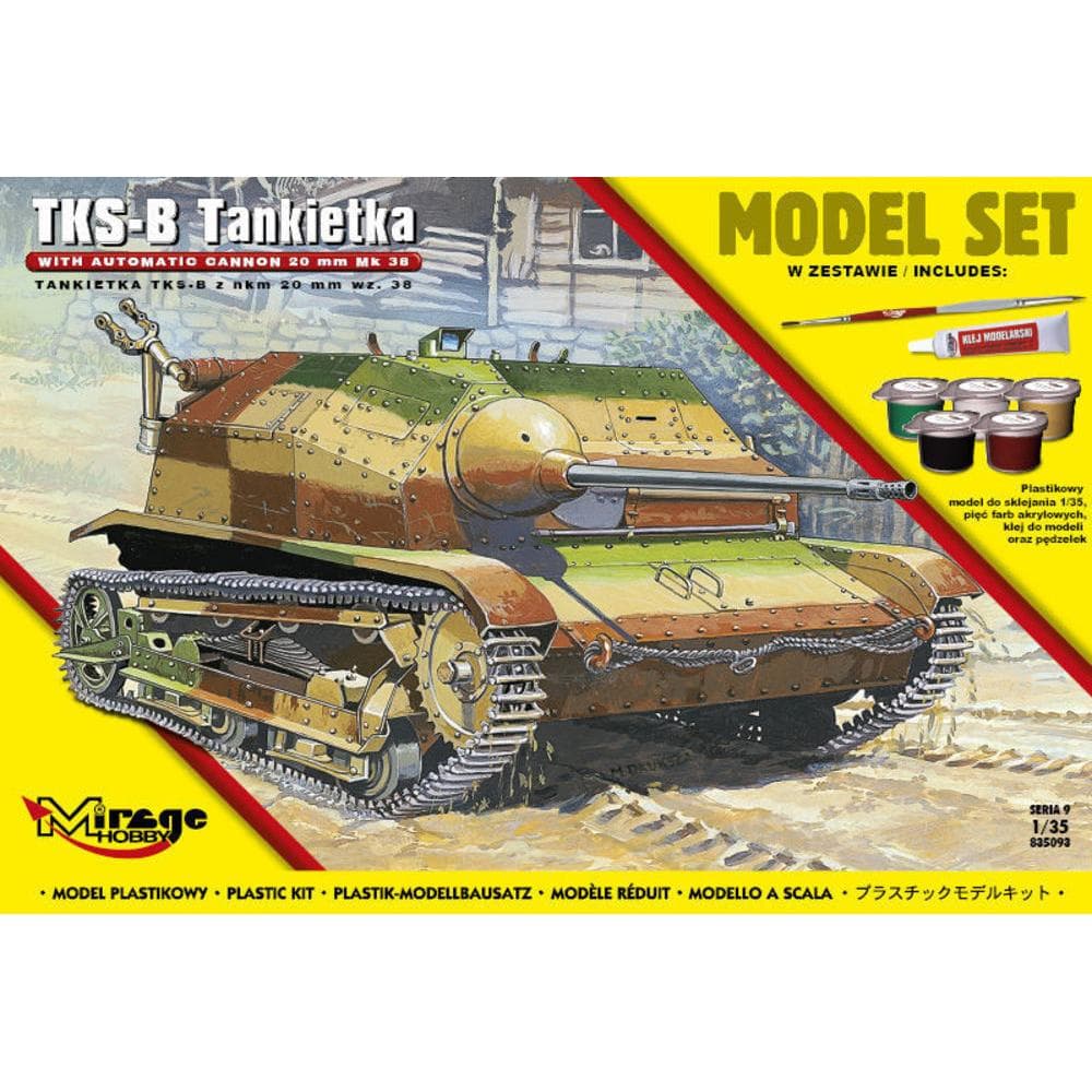 Mirage Hobby Tankette TKS-B (con cannone automatico da 20 mm Mk.38) (Set di modelli)