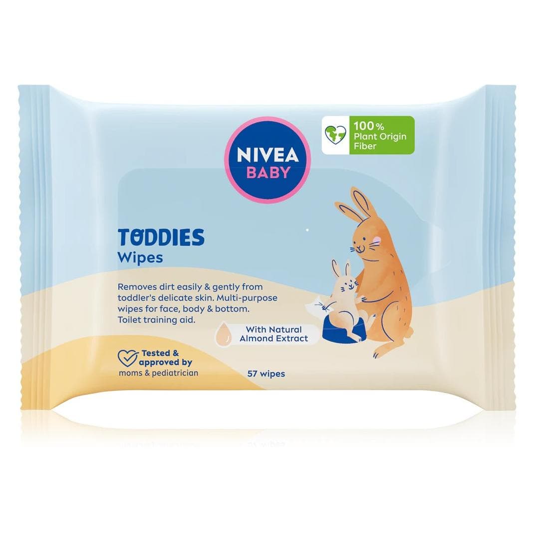 NIVEA Salviette umidificate Baby Toddies 57 pezzi. (1 x 57 pz.)