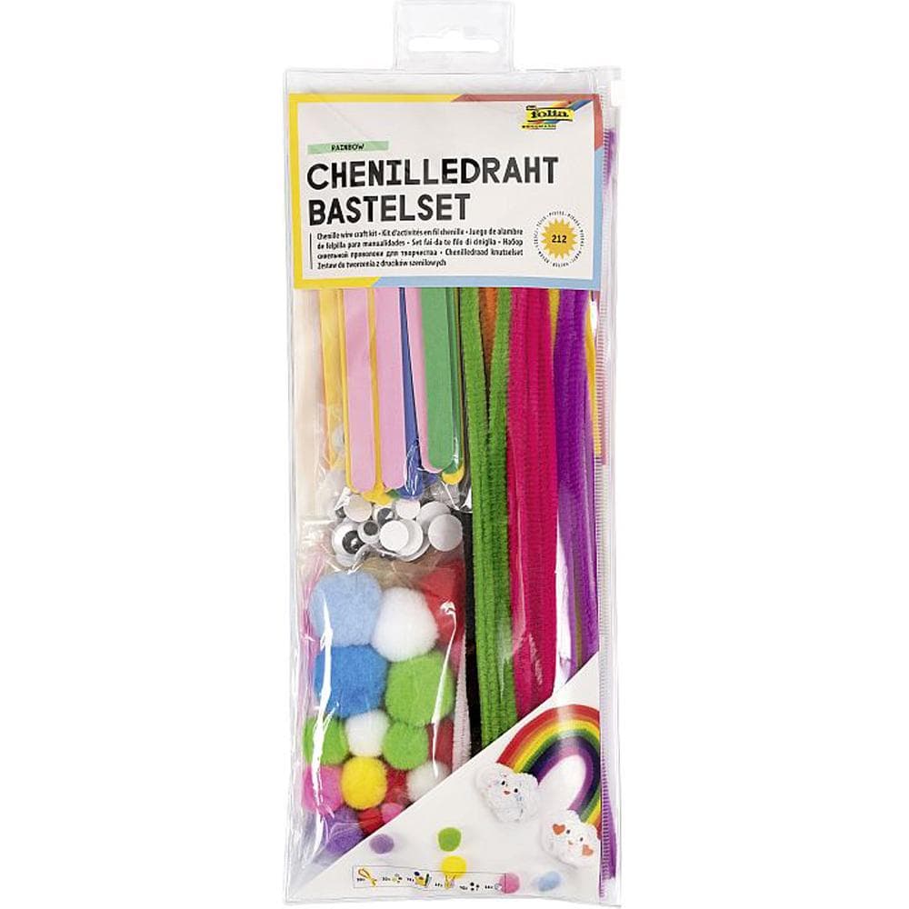 Folia, Filo, Chenilledraht Bastelset Rainbow