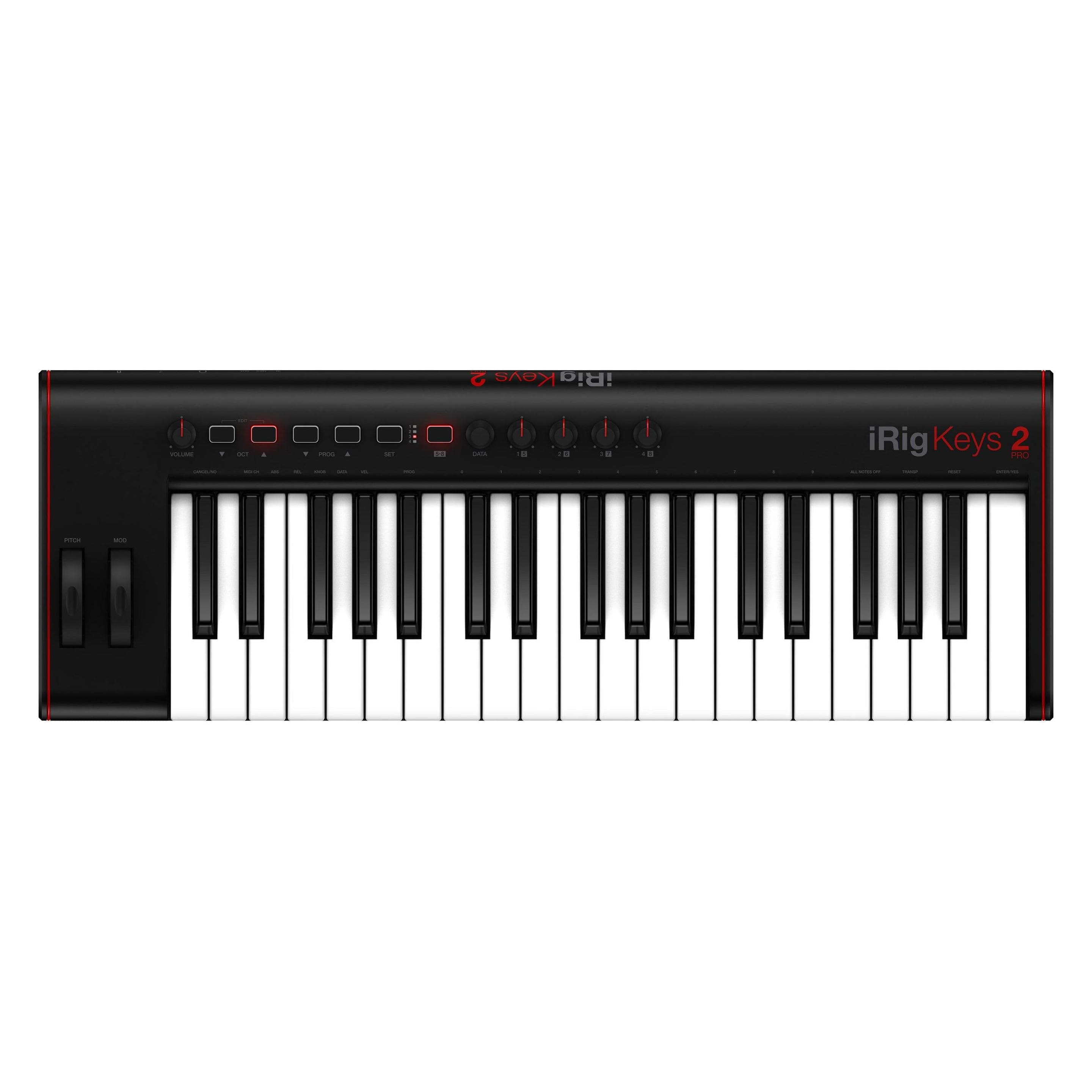 IK Multimedia iRig Keys 2 Pro (Tastiera), Controller MIDI, Bianco, Nero