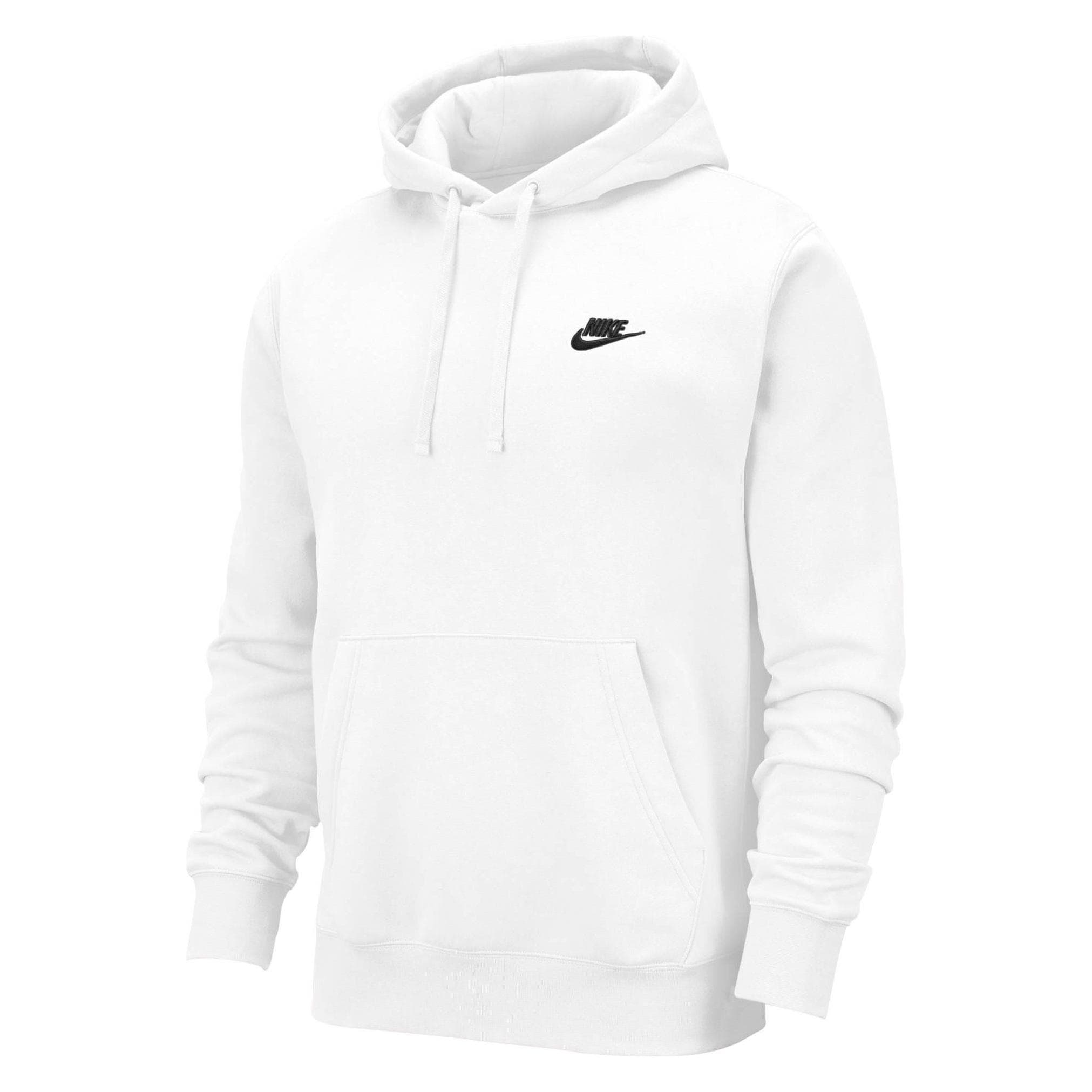 Nike, Uomini, Felpa + Maglione, Club Fleece hoodie uomo, Bianco, (S)
