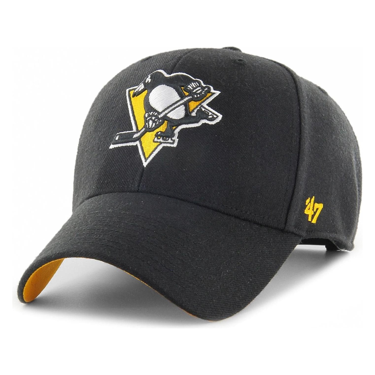 47 Brand, Uomini, Cappellino, Basso Ballpark Pittsburgh Penguins, Nero, (Taglia unica)