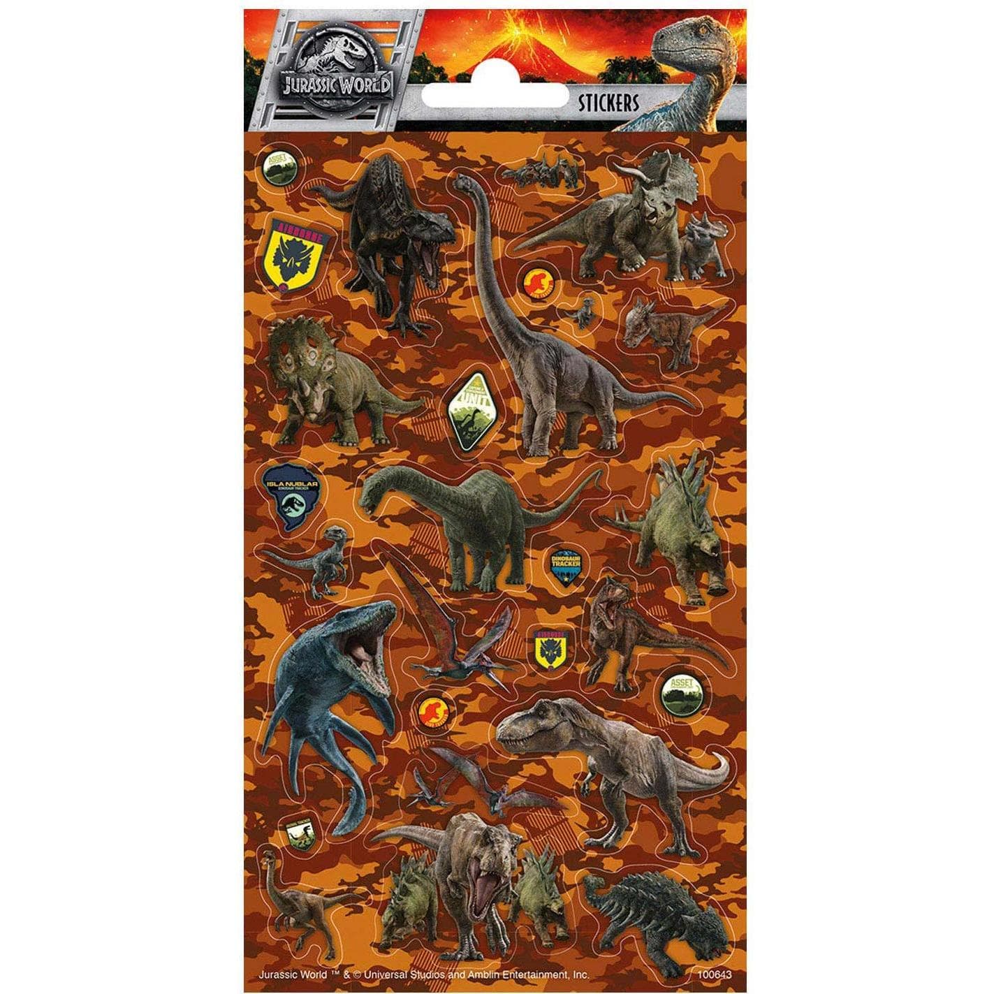 NoName, Sticker, Foglio di adesivi di Jurassic World
