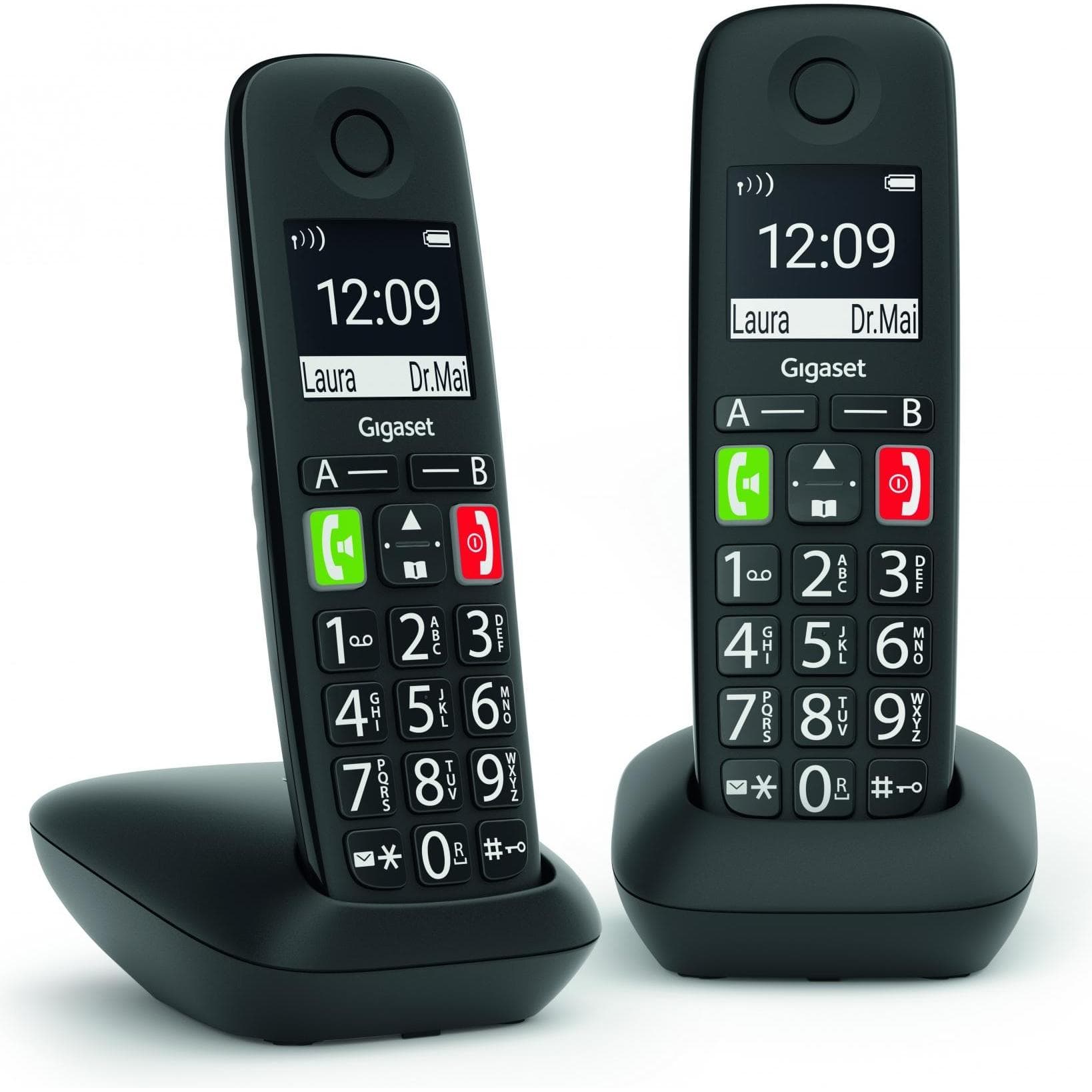 Gigaset E290 Duo (DE-Version), Telefono, Nero