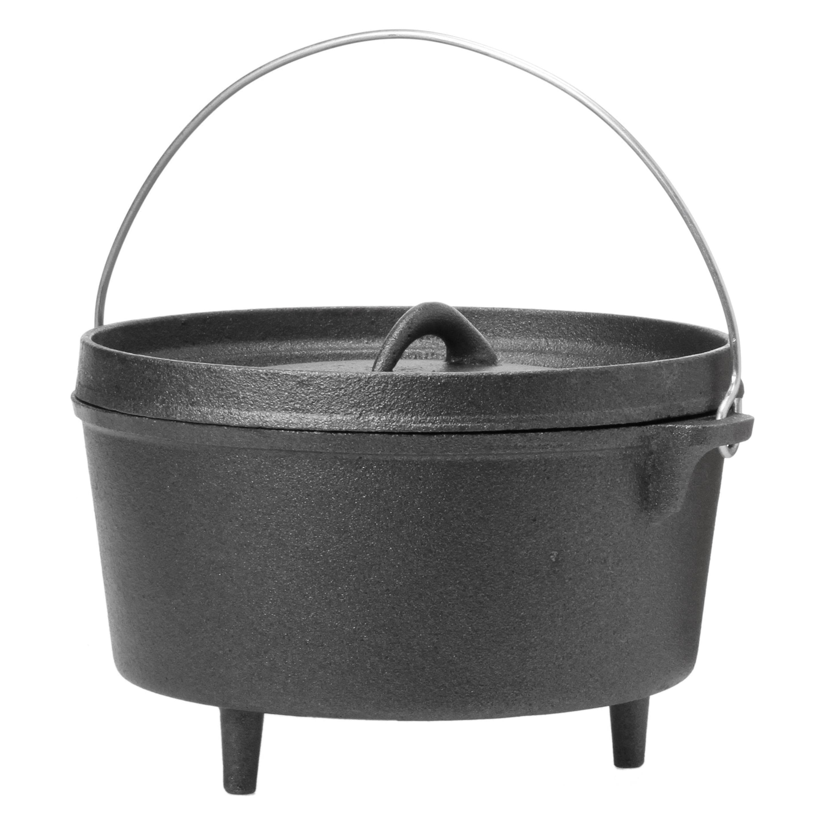 Mustang Grill Pentola in ghisa 3l "Mustang, Padella + Pentola, Nero