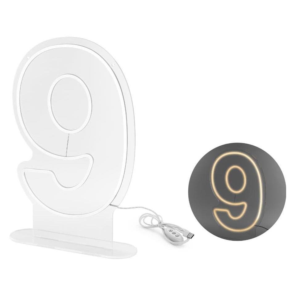 Partydeco Neon LED Schriftzug - 8 - Weiss