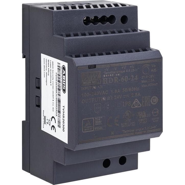 Abus, Accessori sicurezza degli edifici, Alimentatore da 24 V DC per la guida top-hat