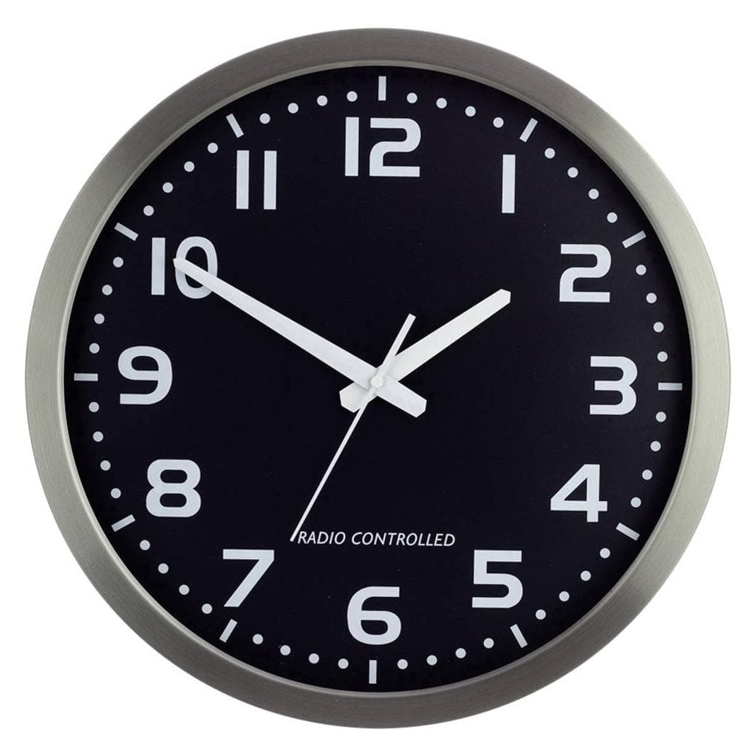 Orologio da parete, Orologio da parete radiocontrollato M601508 40 cm alluminio (40 cm)